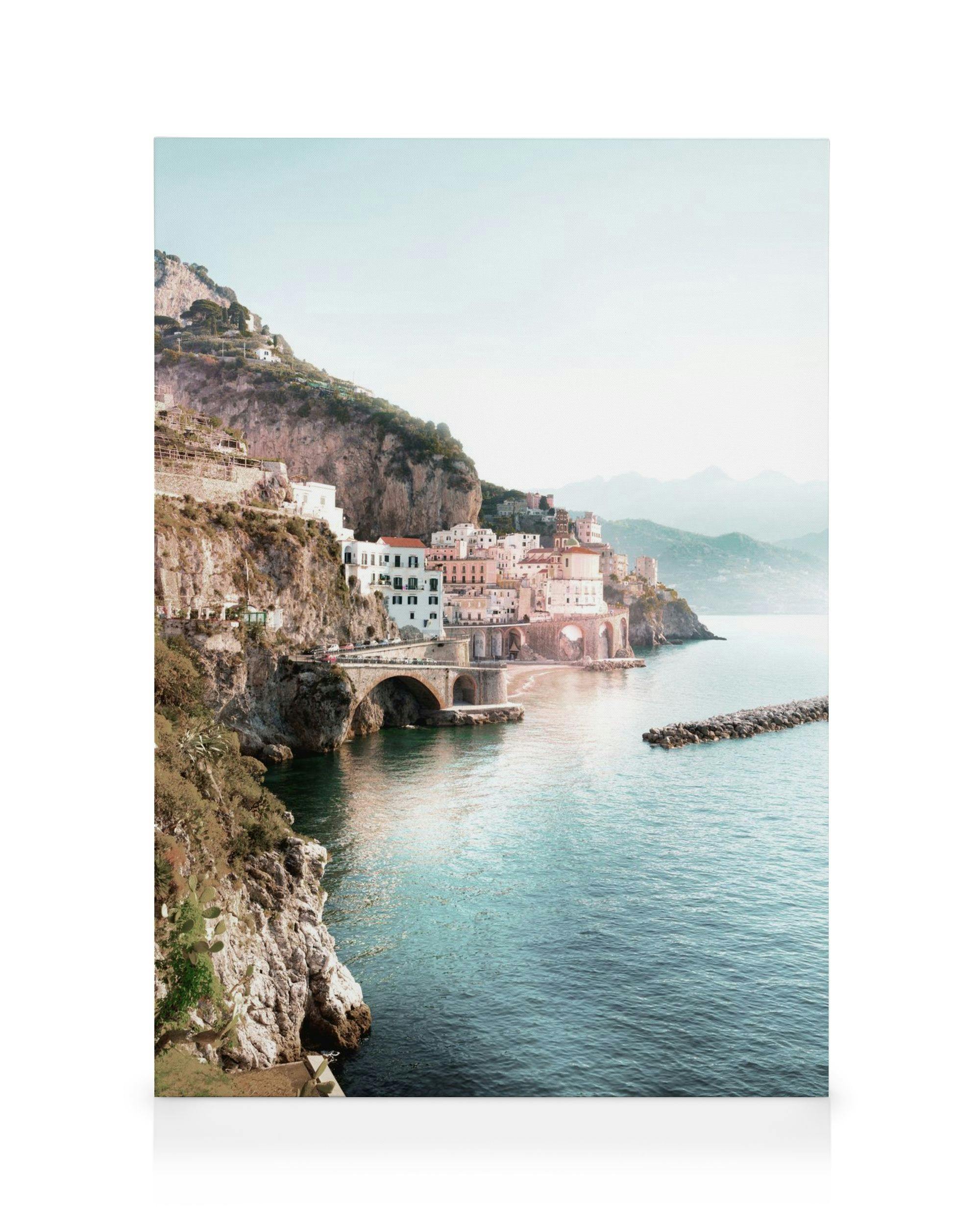Canvas Prints Amalfi View Canvas print (50x70 cm - Dark Oak Frame)