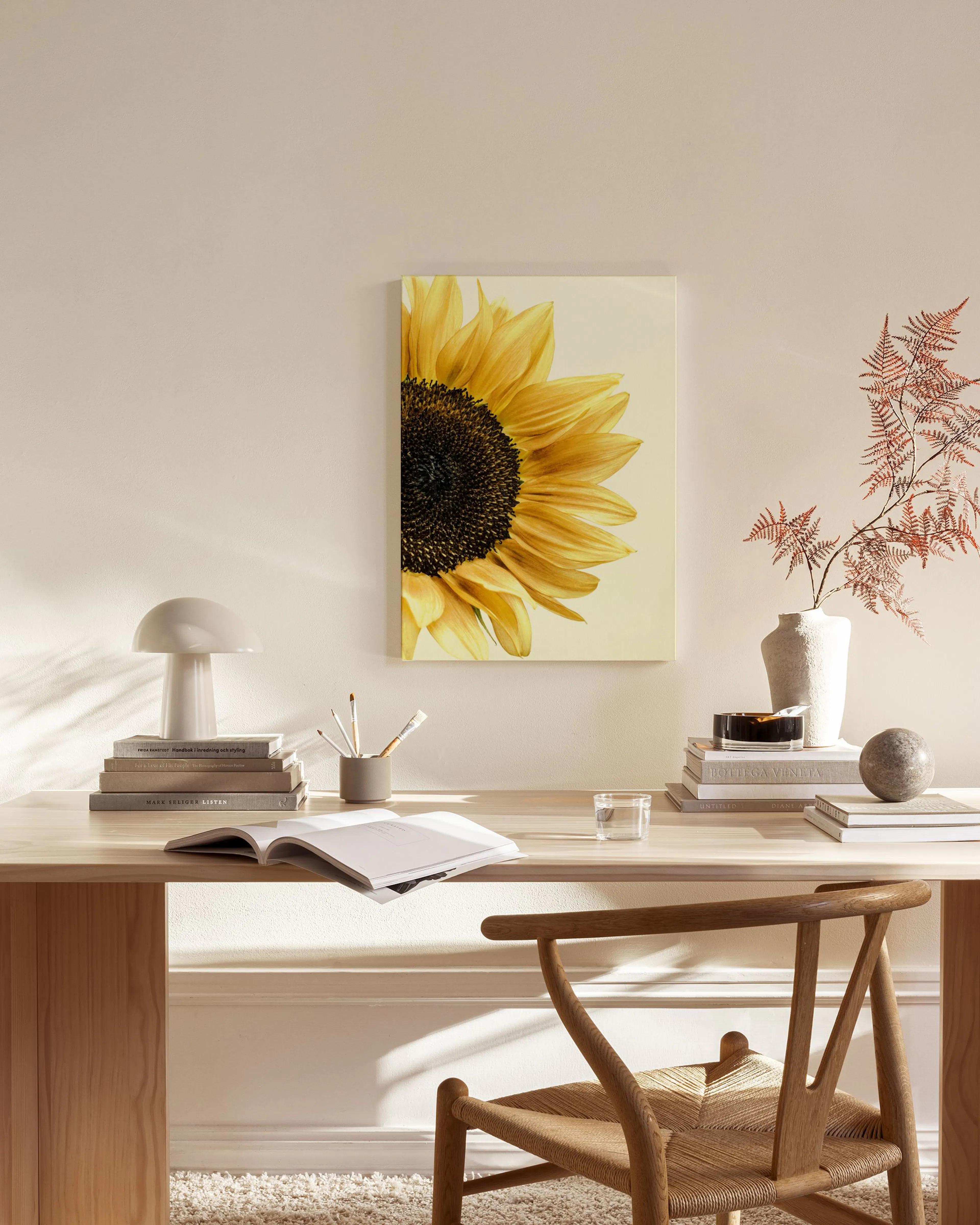 Tranh Botanical Sunflower Canvas print