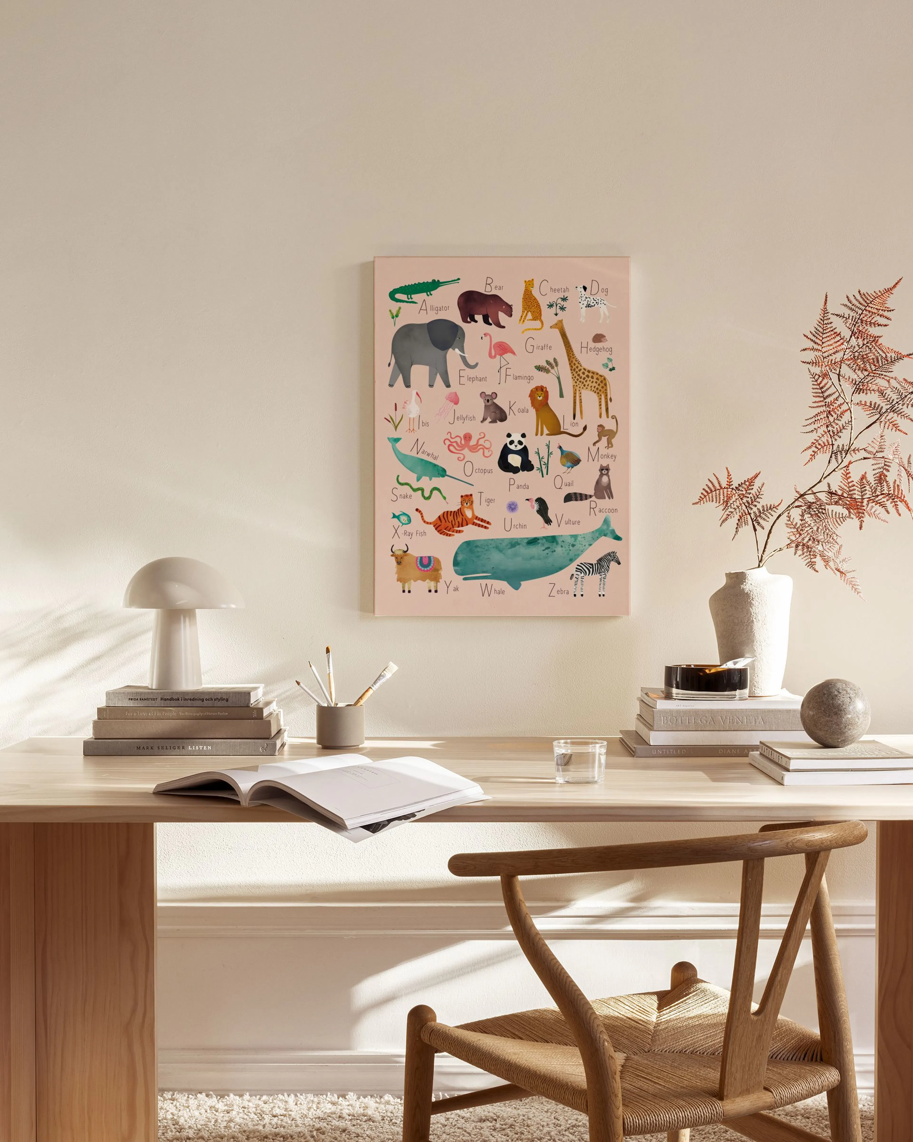 Tranh Illustrations Alphabet Animals 1 Canvas print