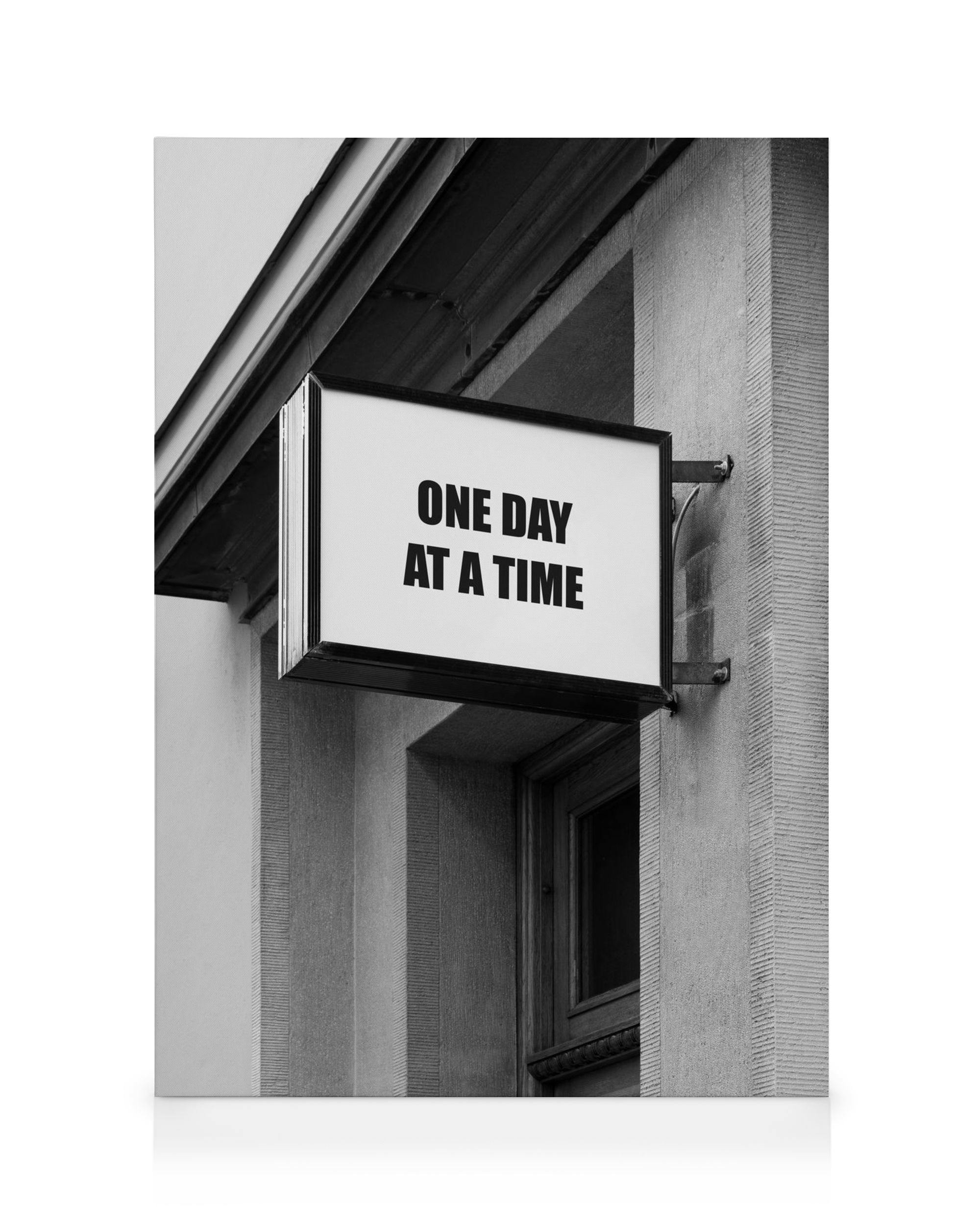 Canvas Prints One Day at a Time Canvas print (70x100 cm - Oak Frame)