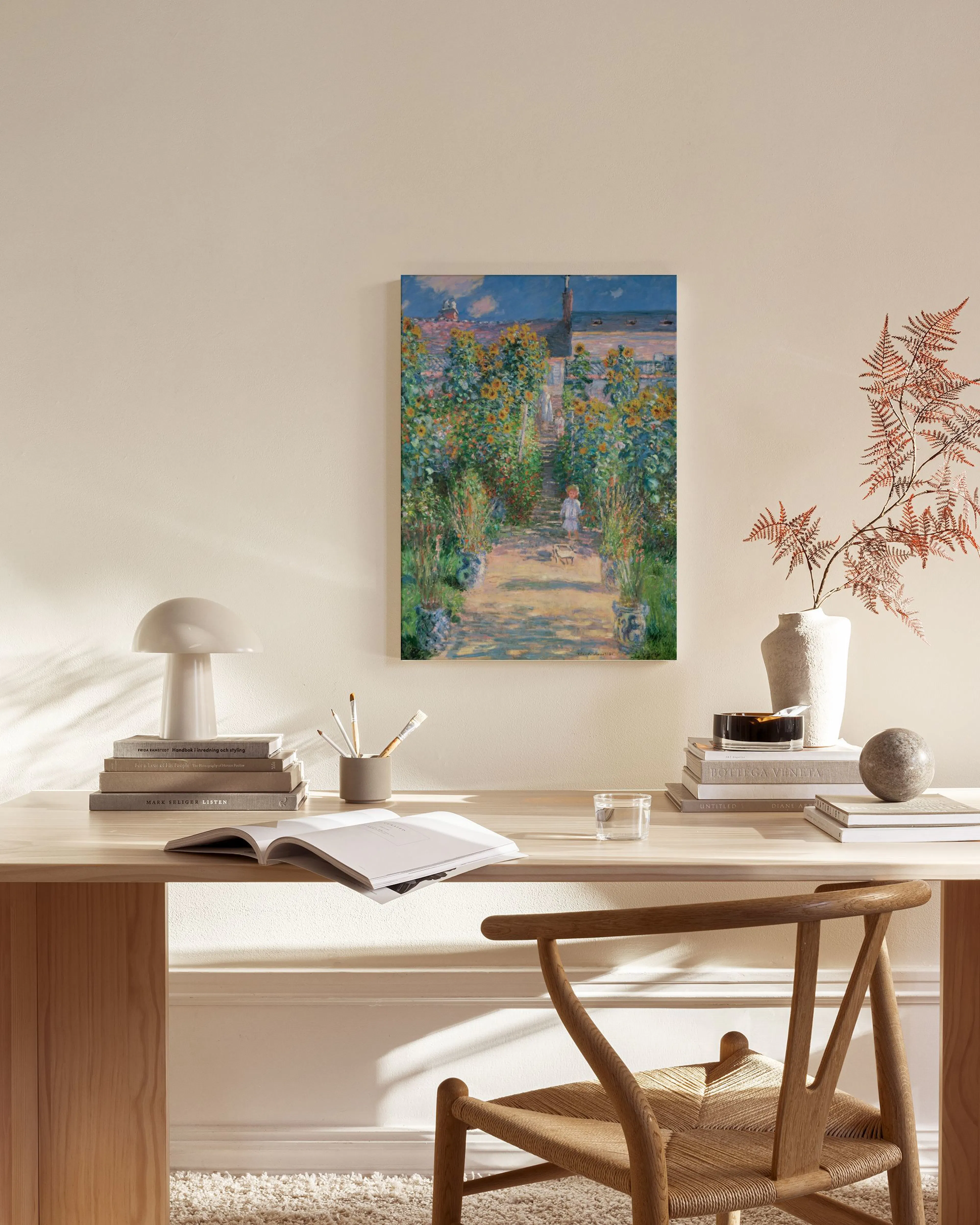 Tranh Thiên Nhiên Monet - The Artist's Garden at Vetheuil Canvas print