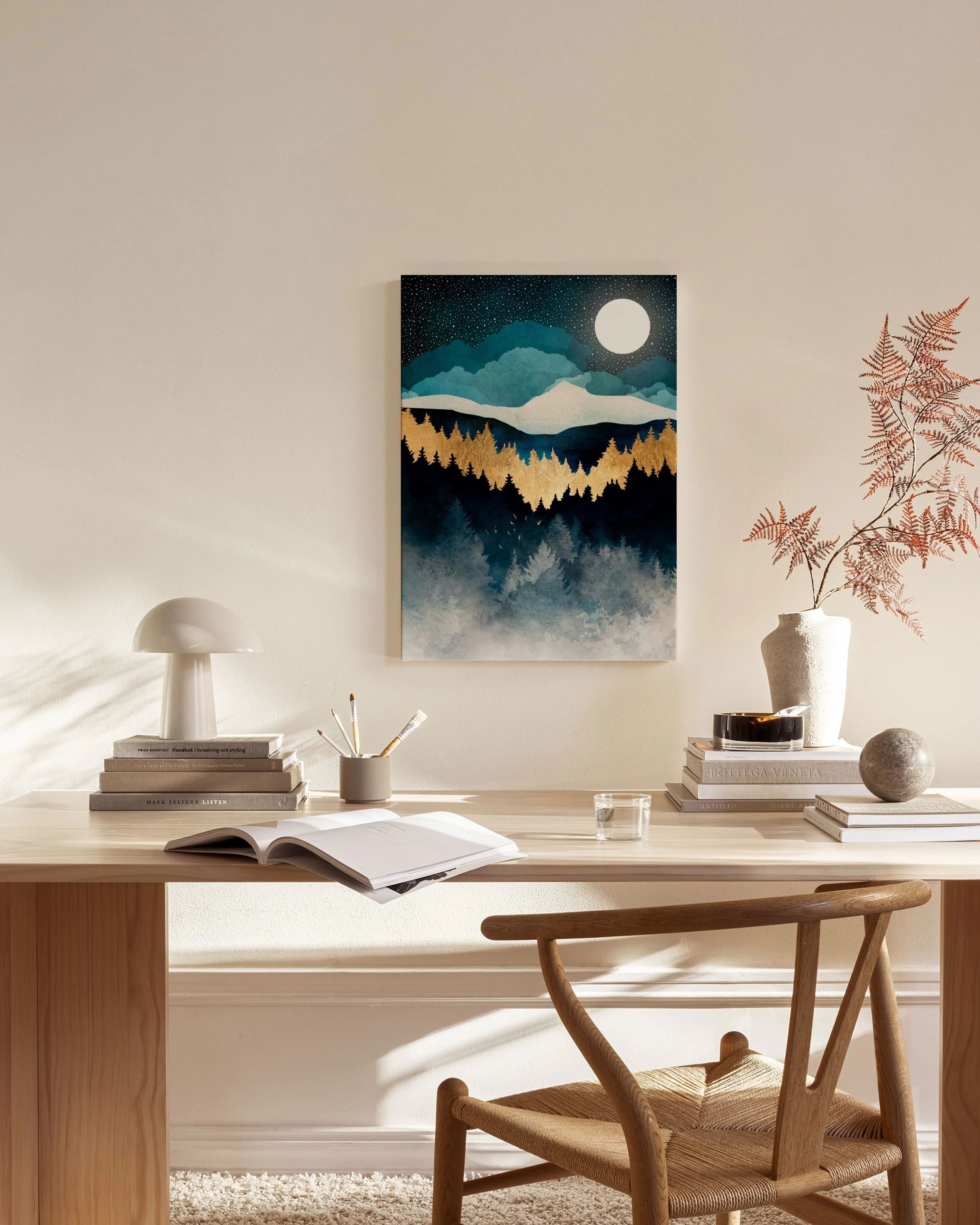Tranh Thiên Nhiên SpaceFrog Designs - Indigo Night Canvas print