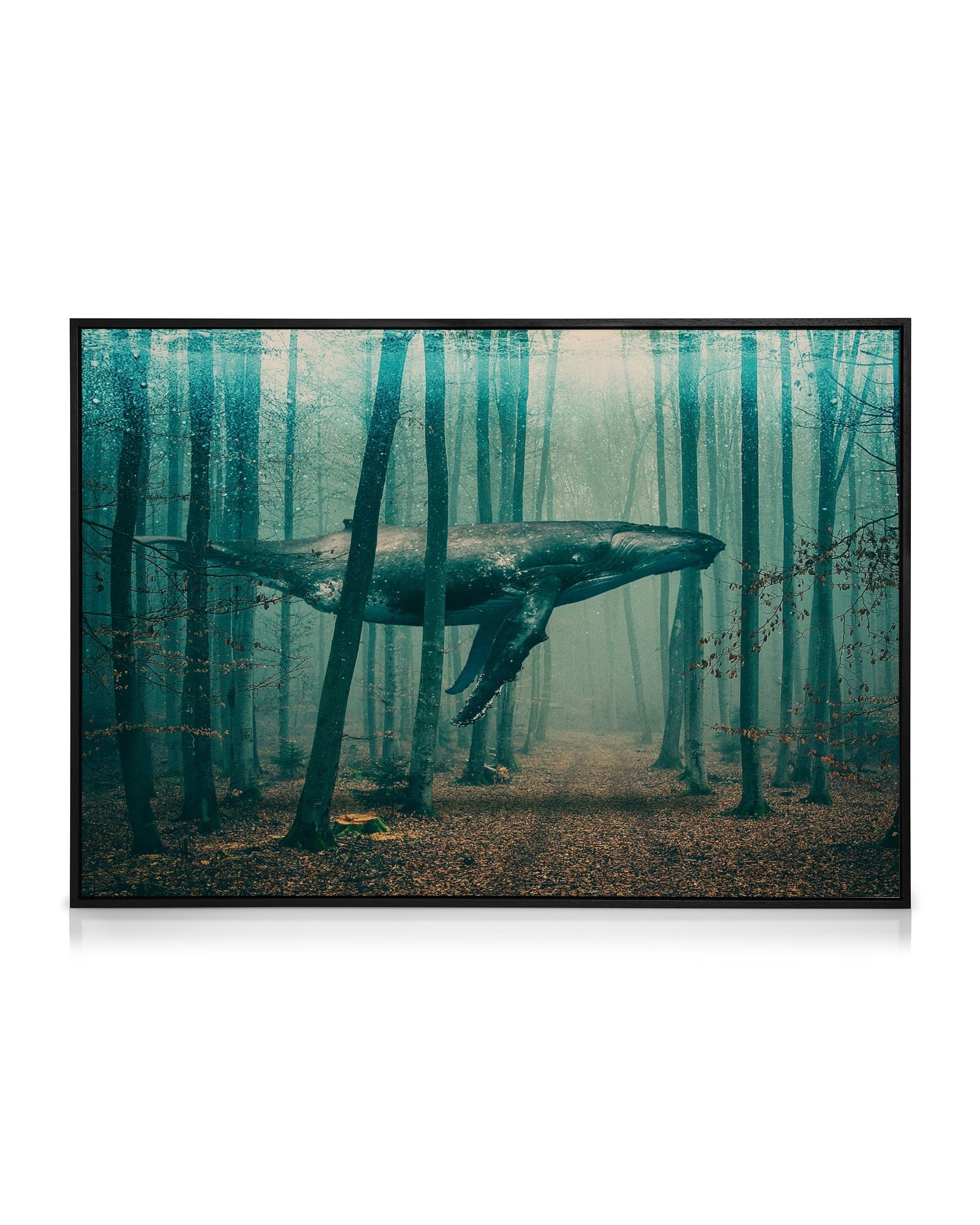 Whale in Forest Print – Surreal Canvas Poster | Desenio