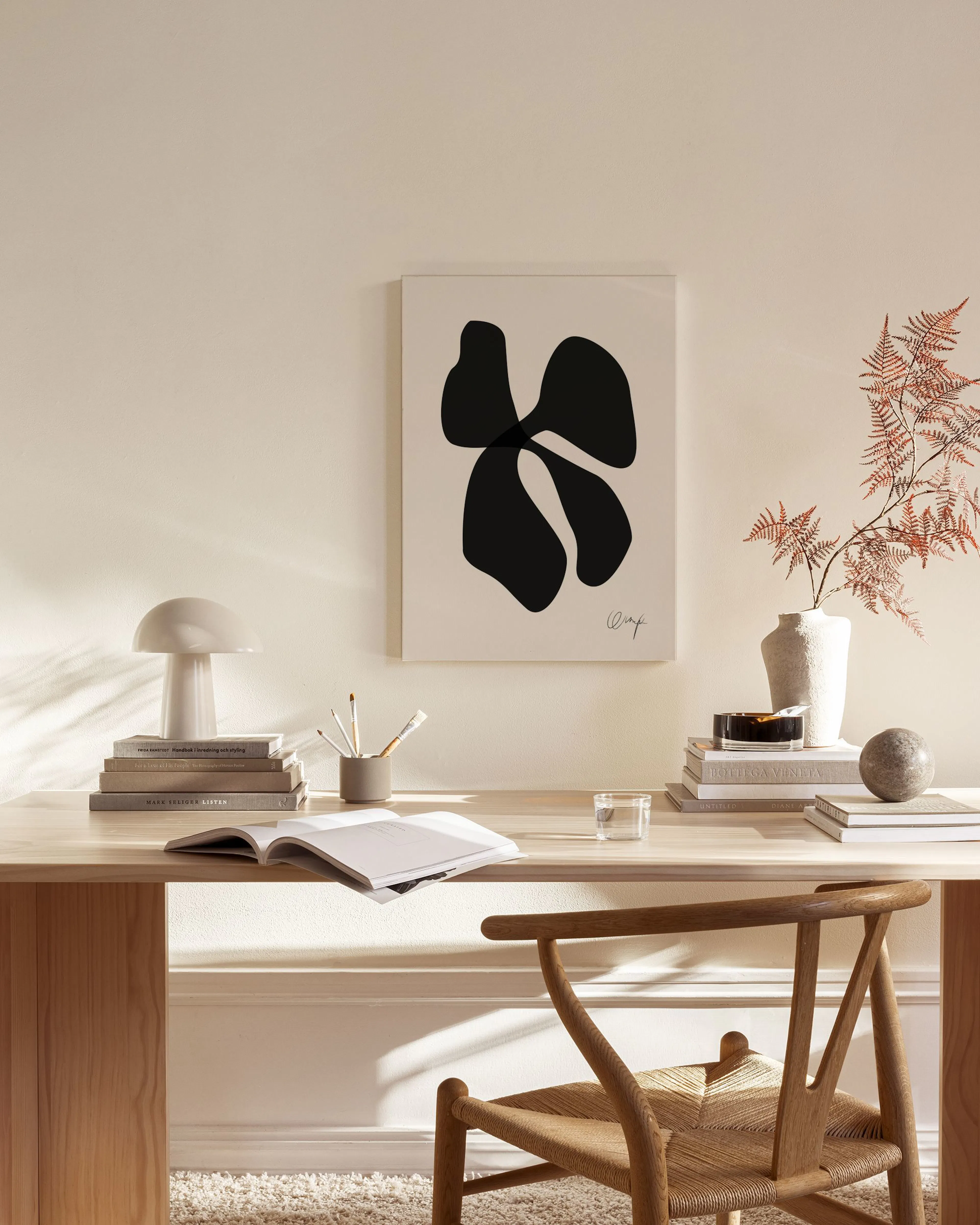 Tranh Graphic Monochrome Abstract No1 Canvas print