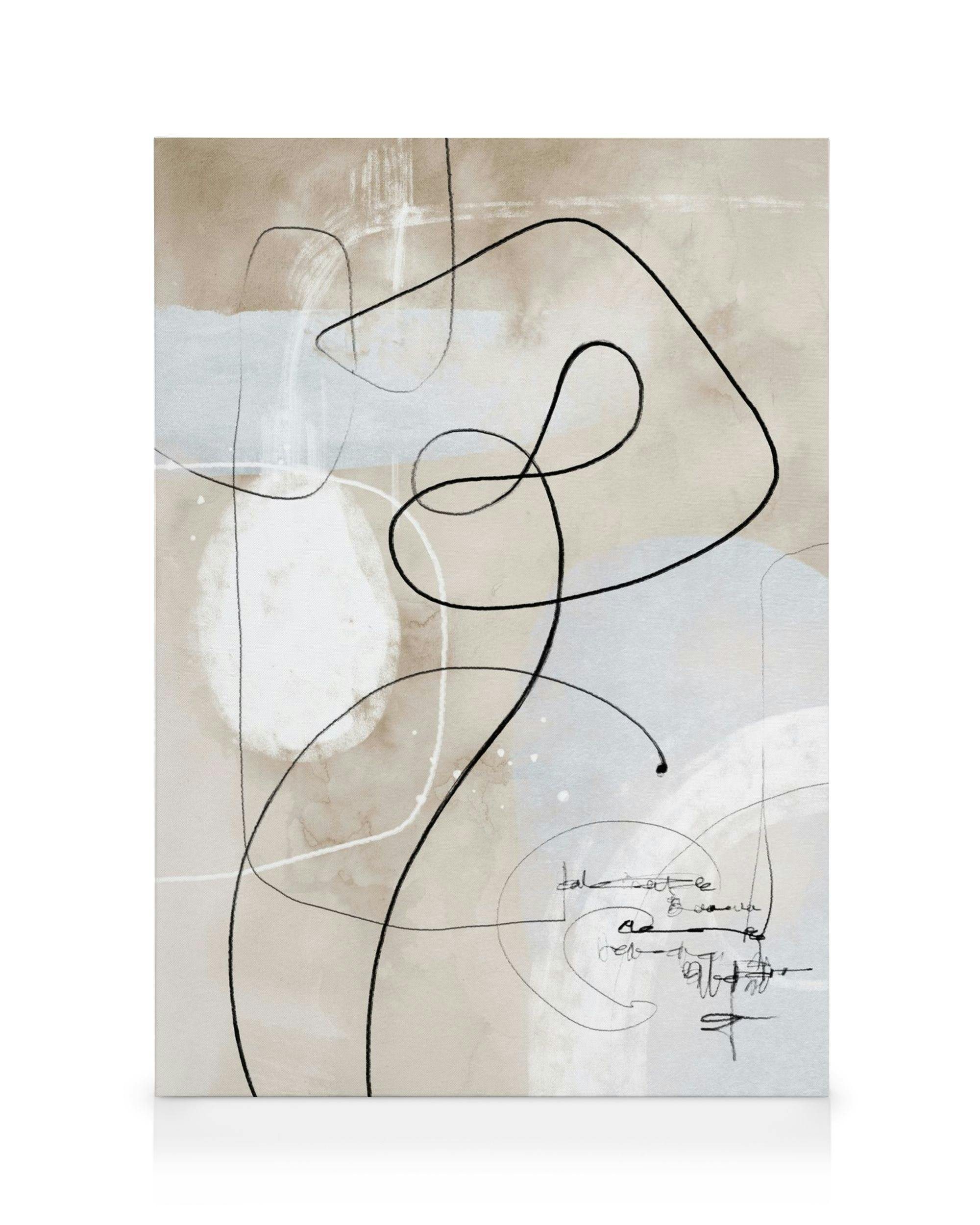 Canvas Prints Soft Abstract Lines No1 Canvas print (100x140 cm)