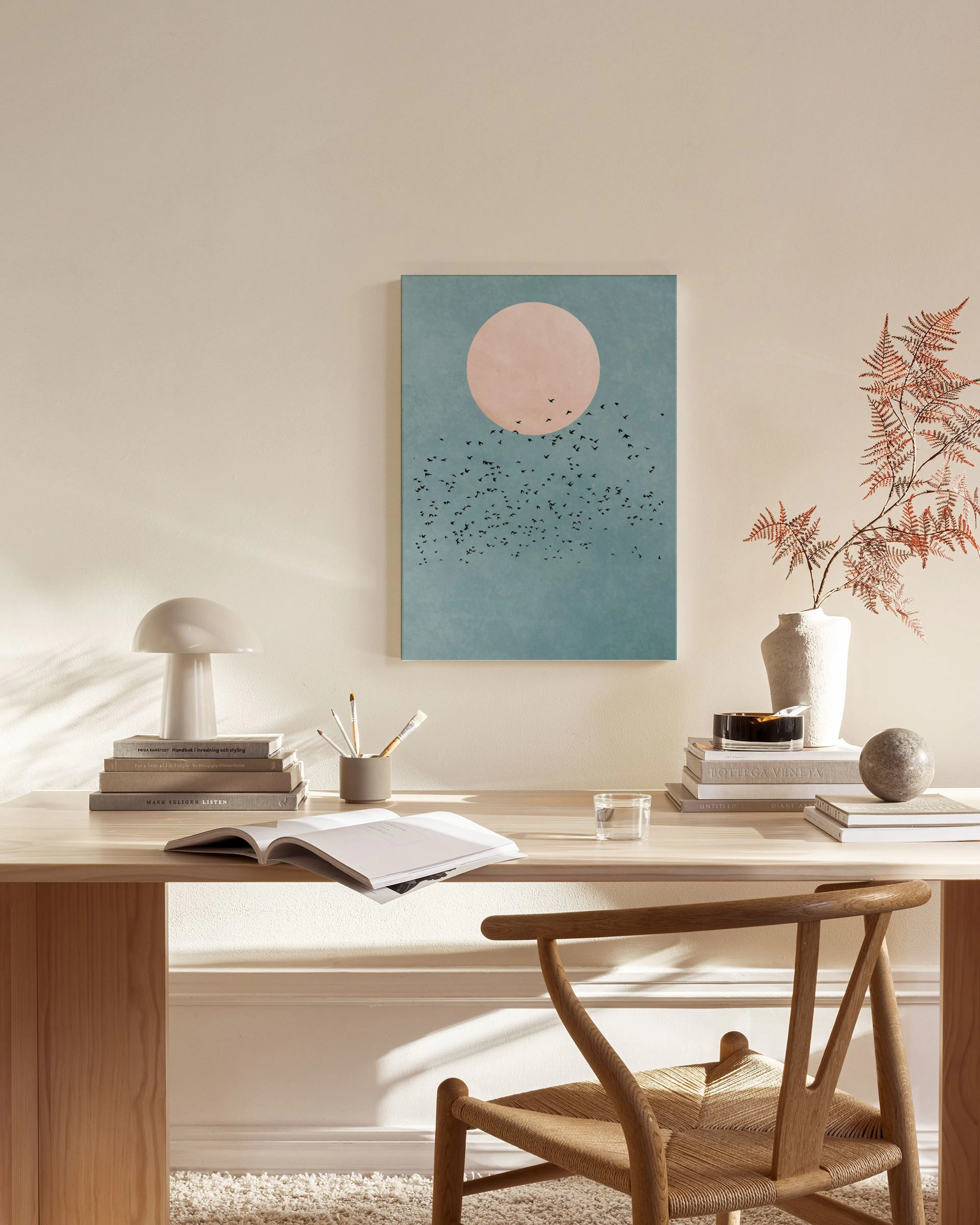 Tranh Graphic Boris Draschoff / Kubistika - Birds Fly Away Canvas print