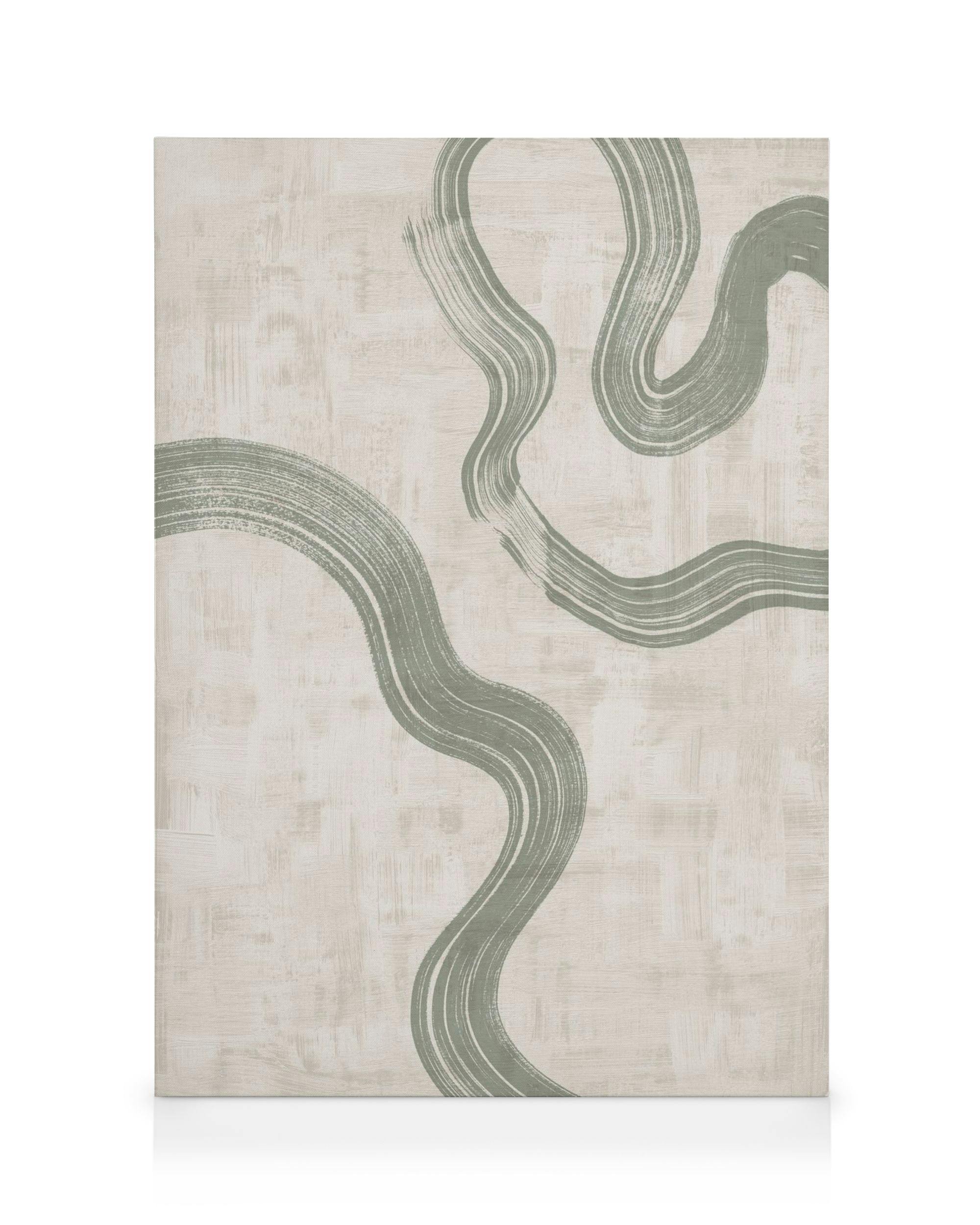 Canvas Prints Green Abstraction No2 Canvas print (70x100 cm - Black Frame)