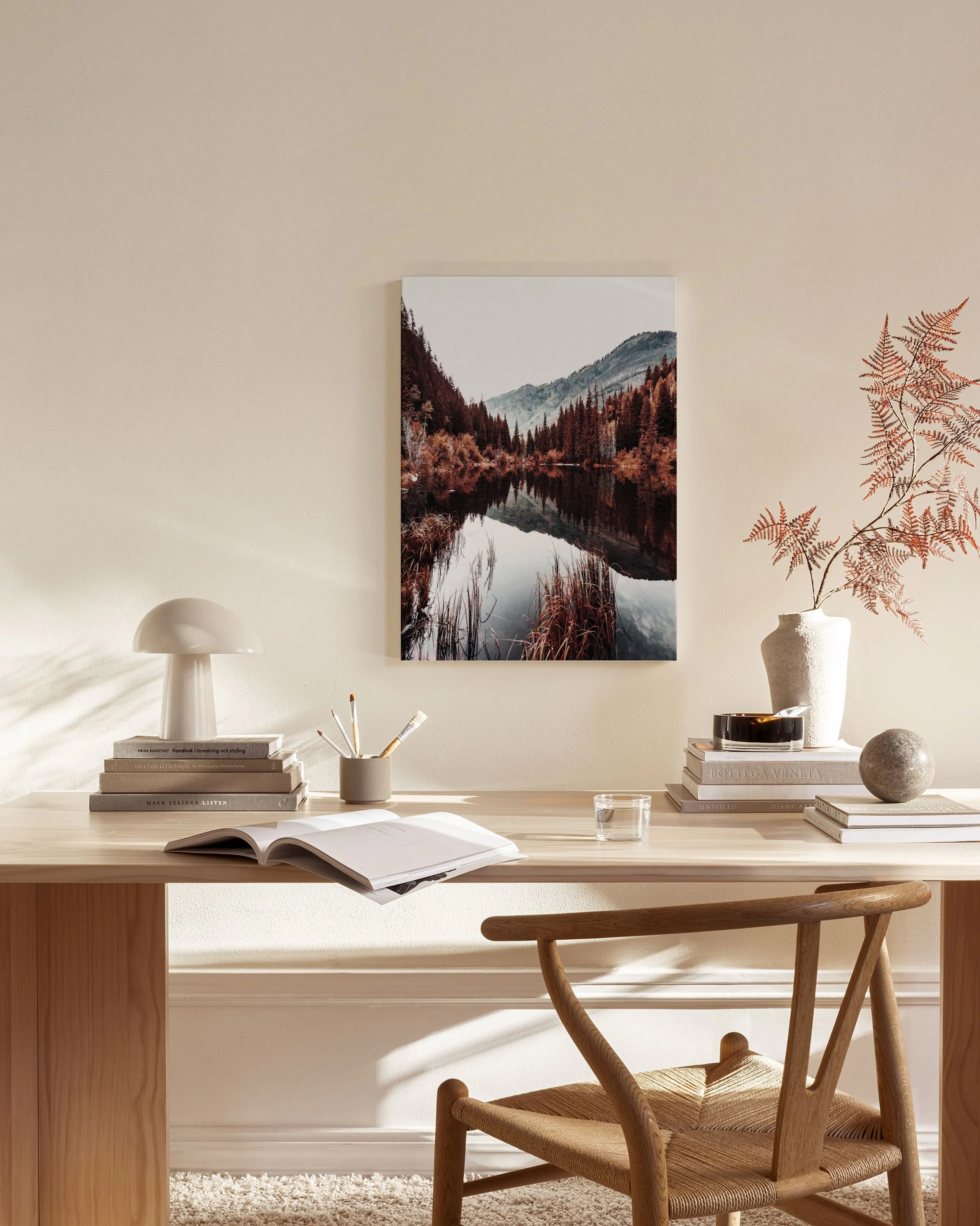 Tranh Thiên Nhiên Autumn Lake Canvas print