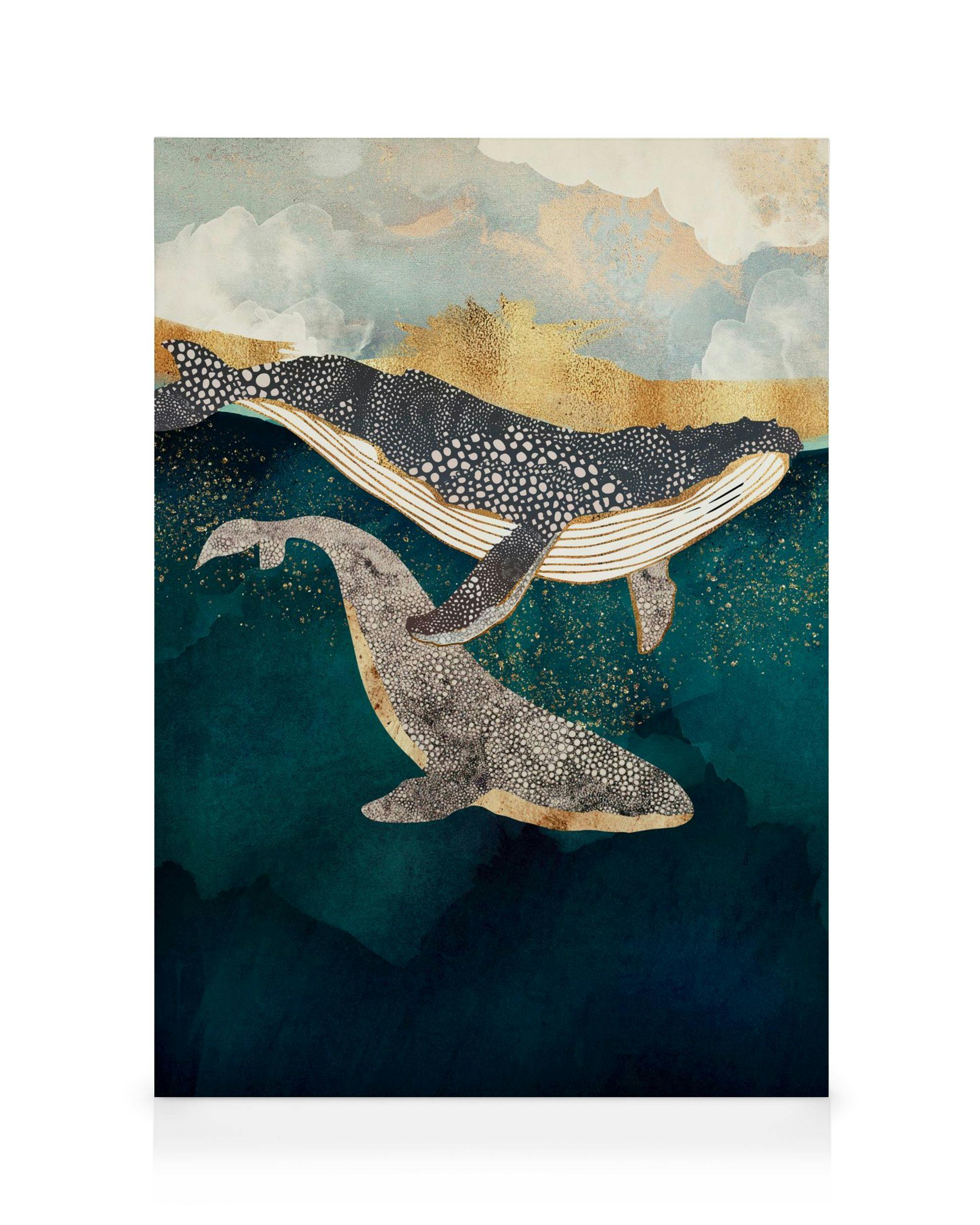 Canvas Schilderijen SpaceFrog Designs - Bond II Canvas (100x140 cm - Fotolijst Eiken)