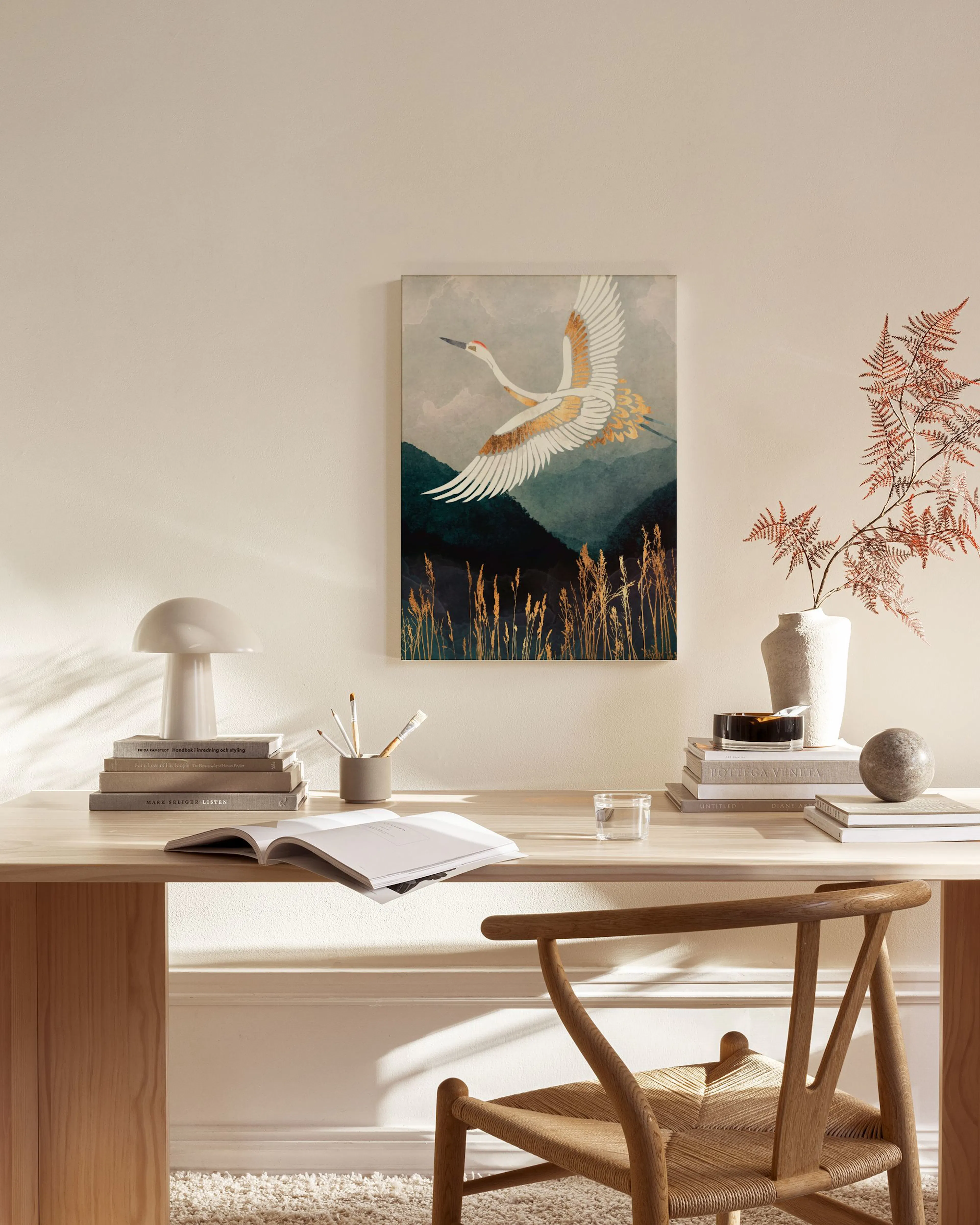 Tranh Illustrations SpaceFrog Designs - Elegant Flight Canvas print