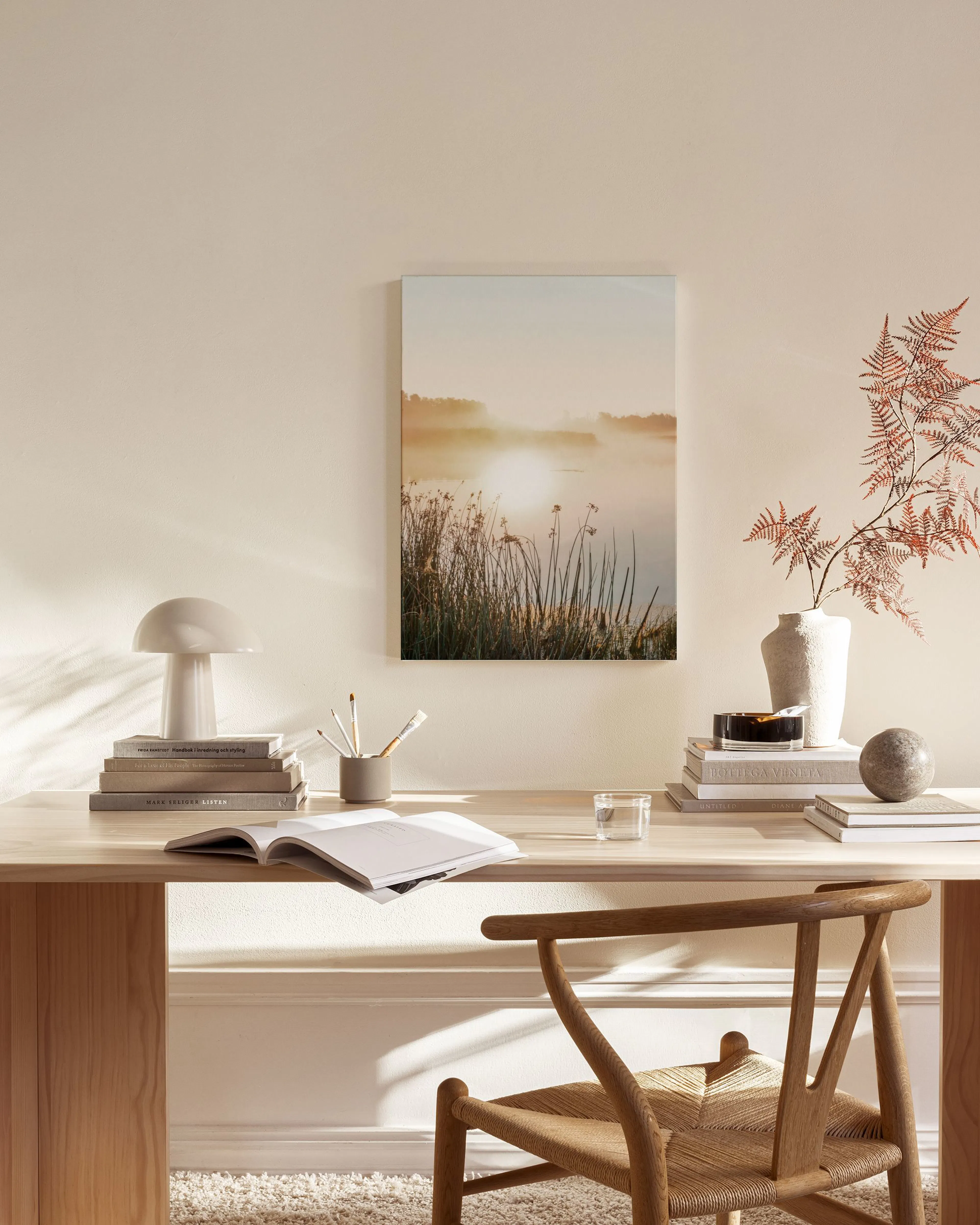 Tranh Thiên Nhiên Misty Lake Canvas print