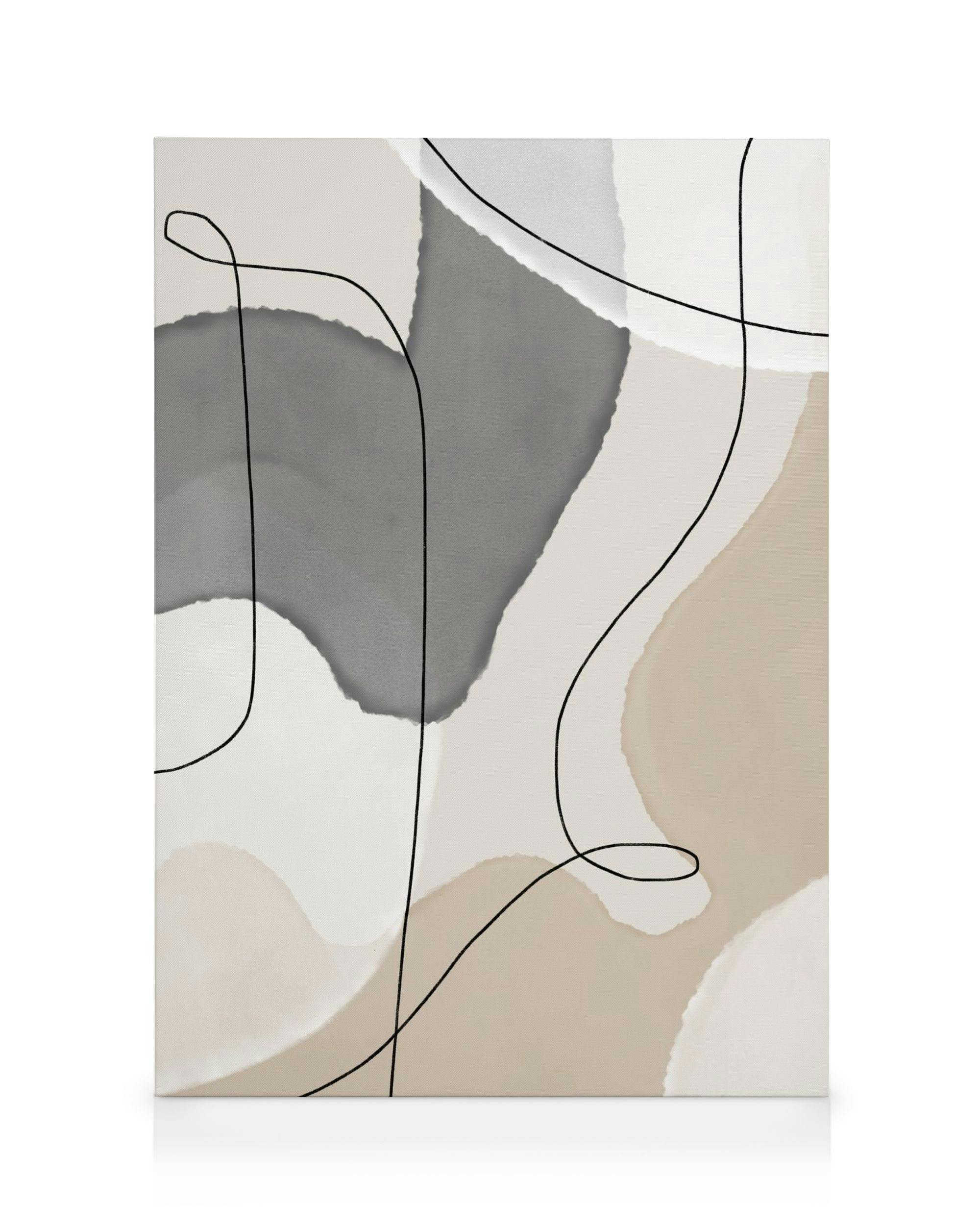 Canvas Prints Shapes and Lines No2 Canvas print (30x40 cm - Black Frame)