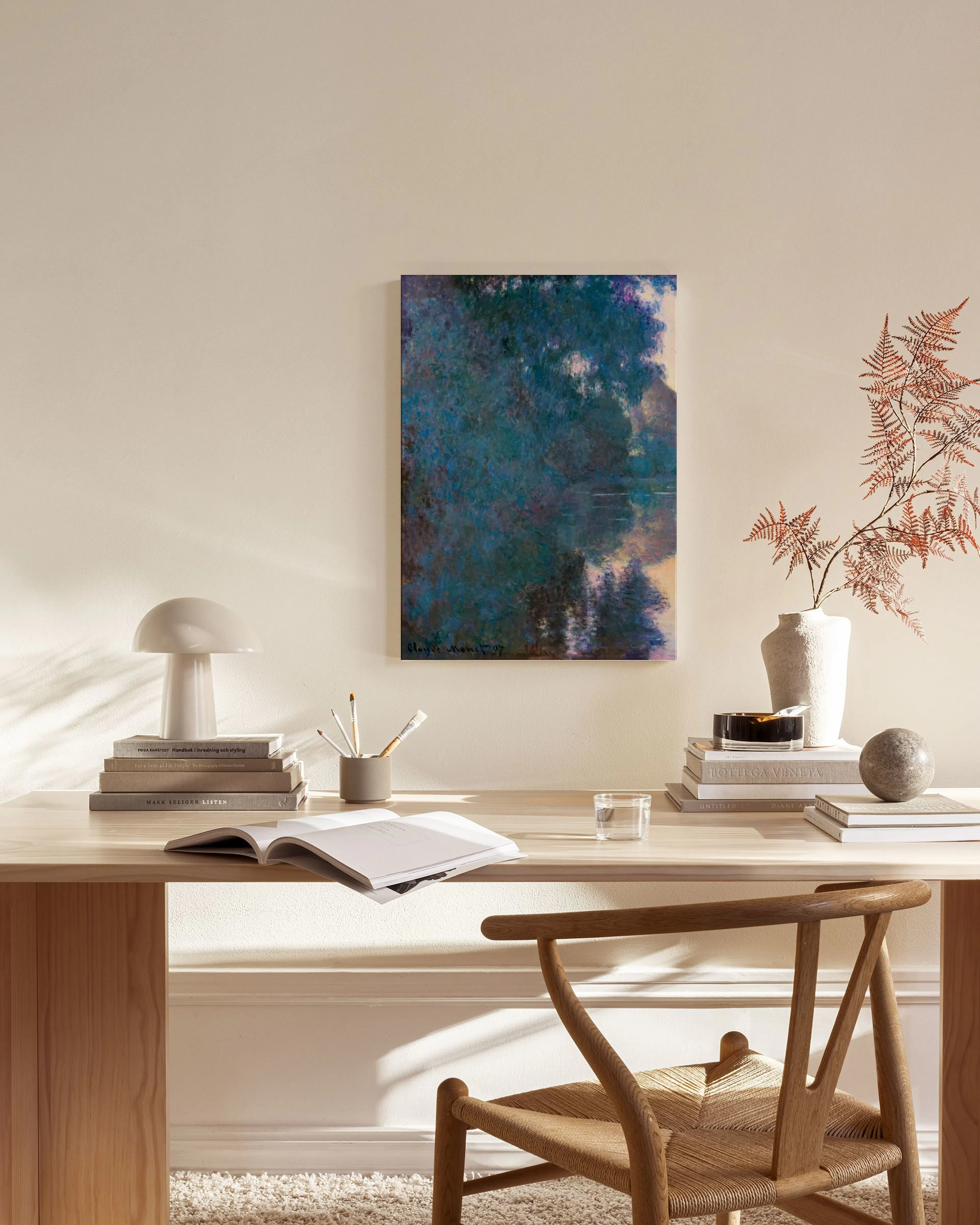Tranh Thiên Nhiên Monet - Morning on the Seine near Giverny Canvas print