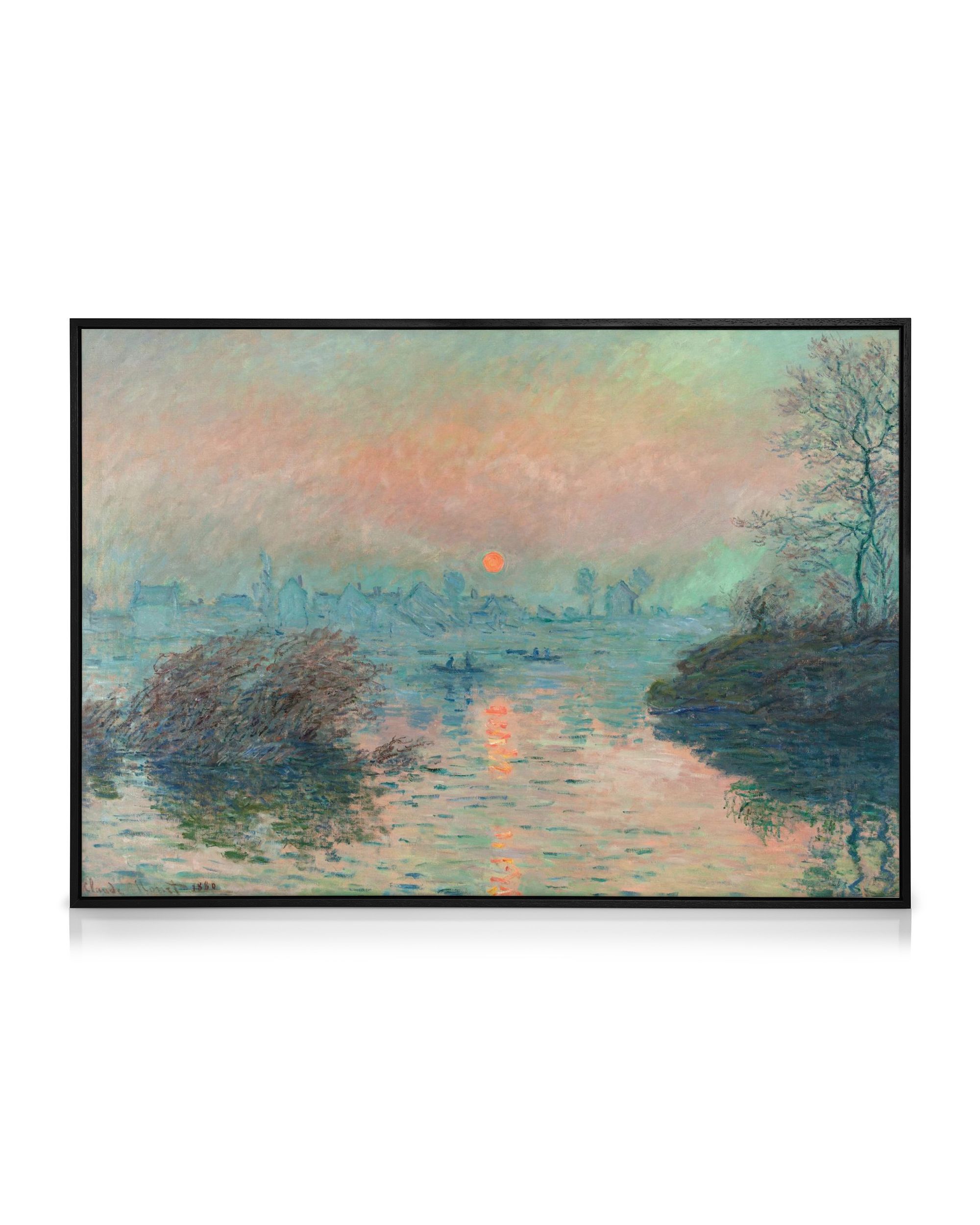 Monet、LA SEINE A LA VACOAT、希少画集画、新品額装付 697b1b085acff6fb920f9925_59452
