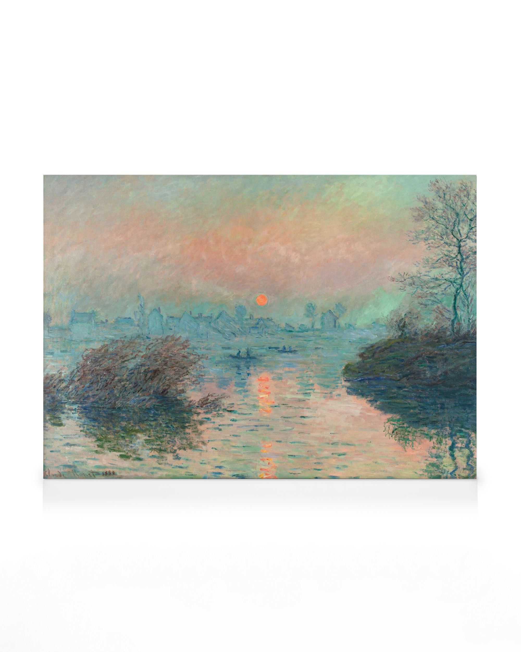 Monet Sunset on the Seine Canvas Print – Impressionist Wall Art