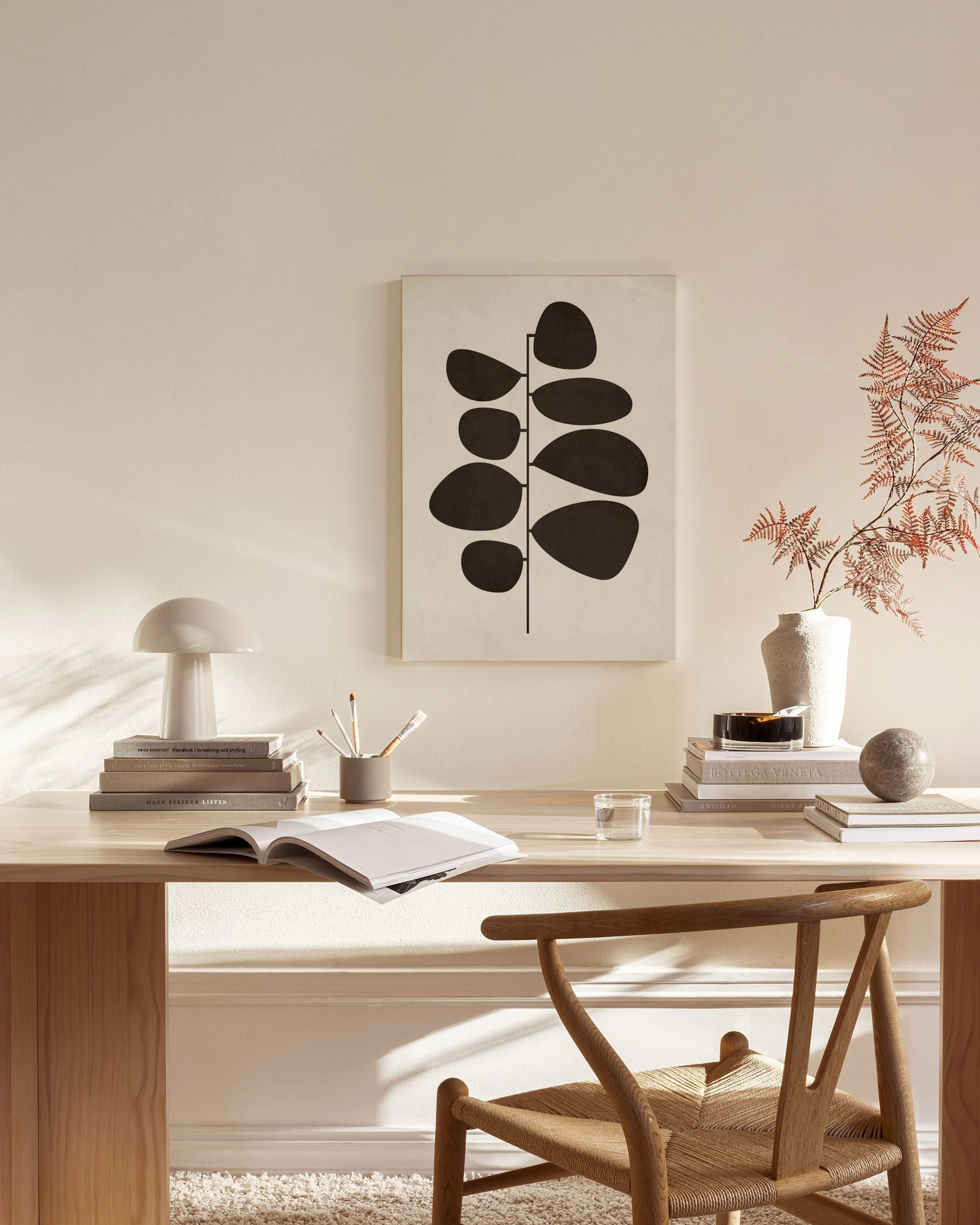 Tranh Graphic Retro Botanical Canvas print
