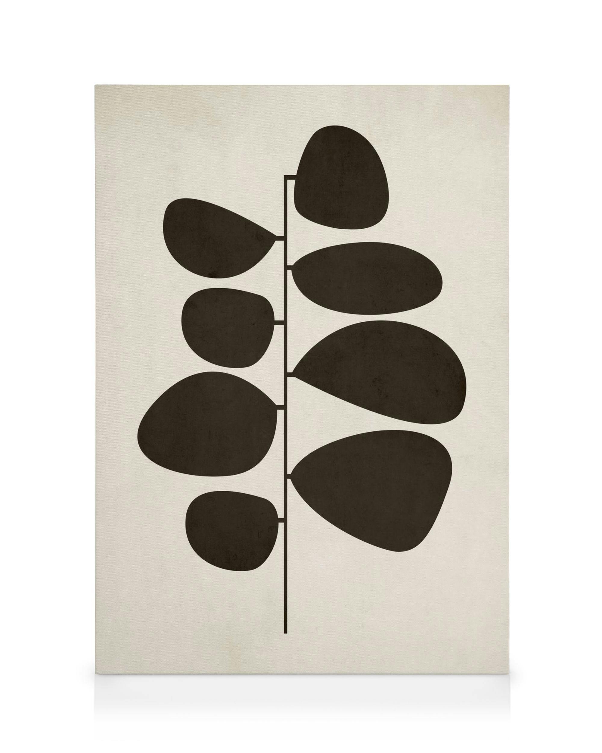 Canvas Prints Retro Botanical Canvas print (30x40 cm - Black Frame)