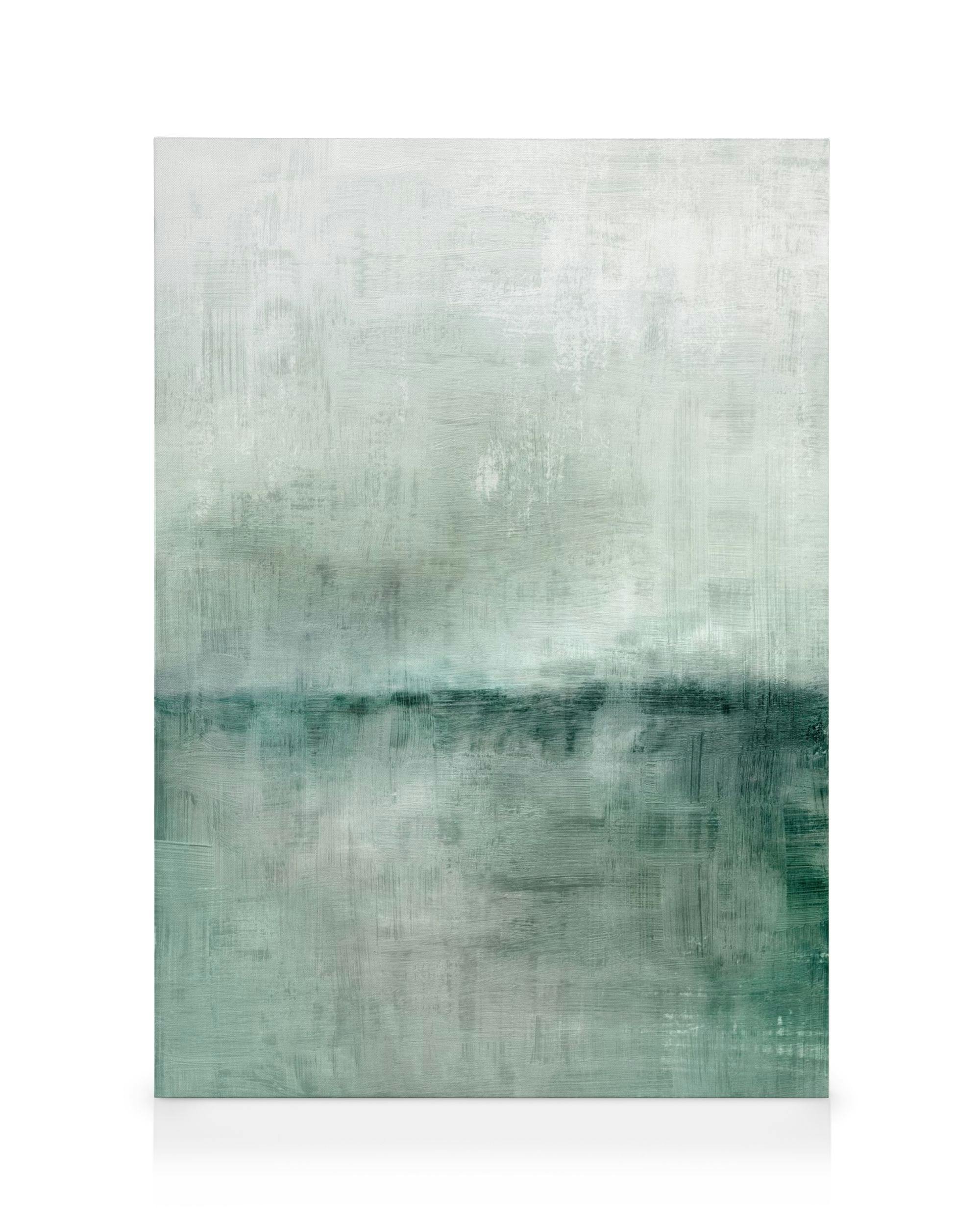 Canvas Prints Abstract Scenery Green No1 Canvas print (100x140 cm - Oak Frame)
