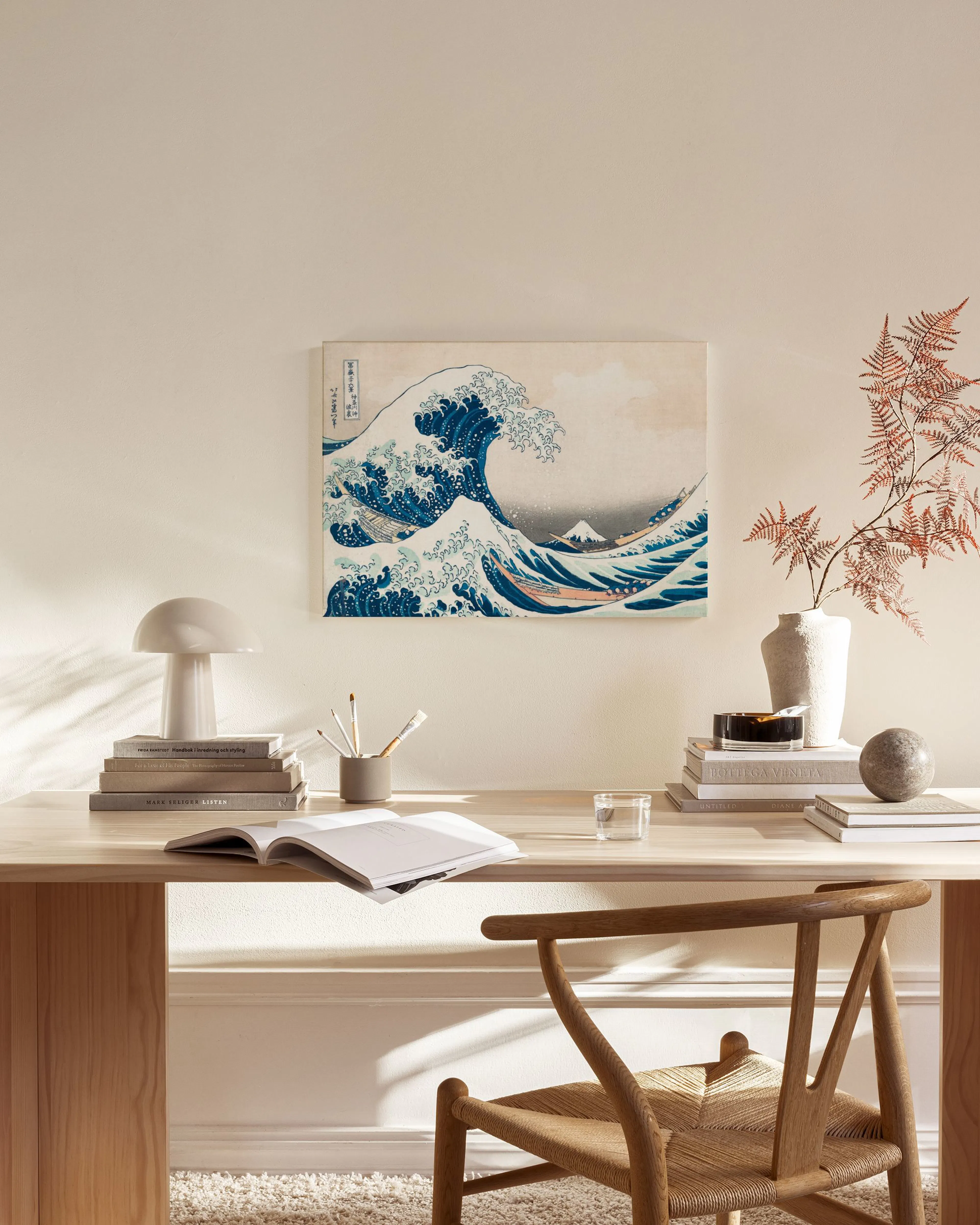 Tranh Thiên Nhiên Hokusai - The Great Wave Landscape Canvas print