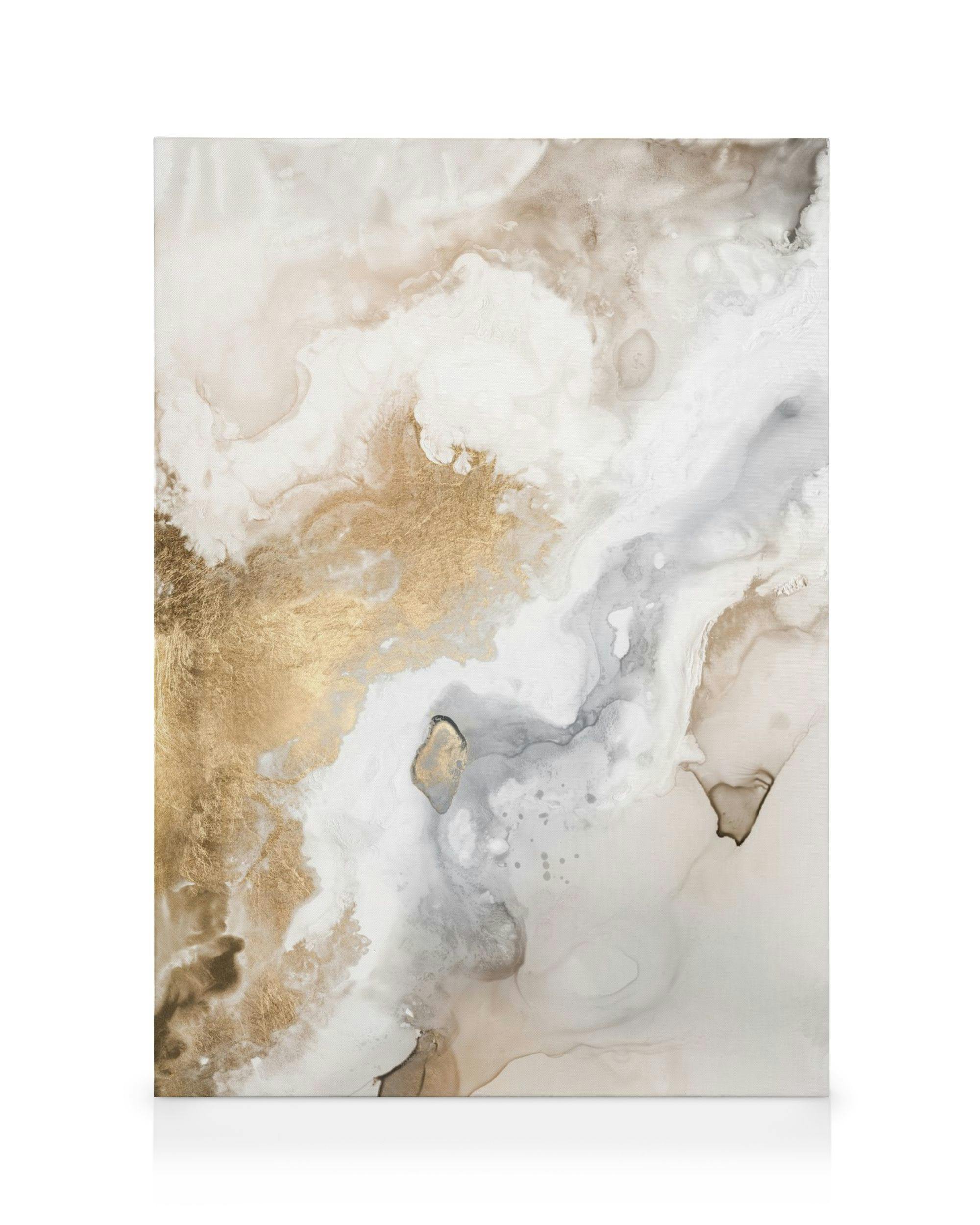 Canvas Prints Beige Golden Flow No1 Canvas print (30x40 cm)