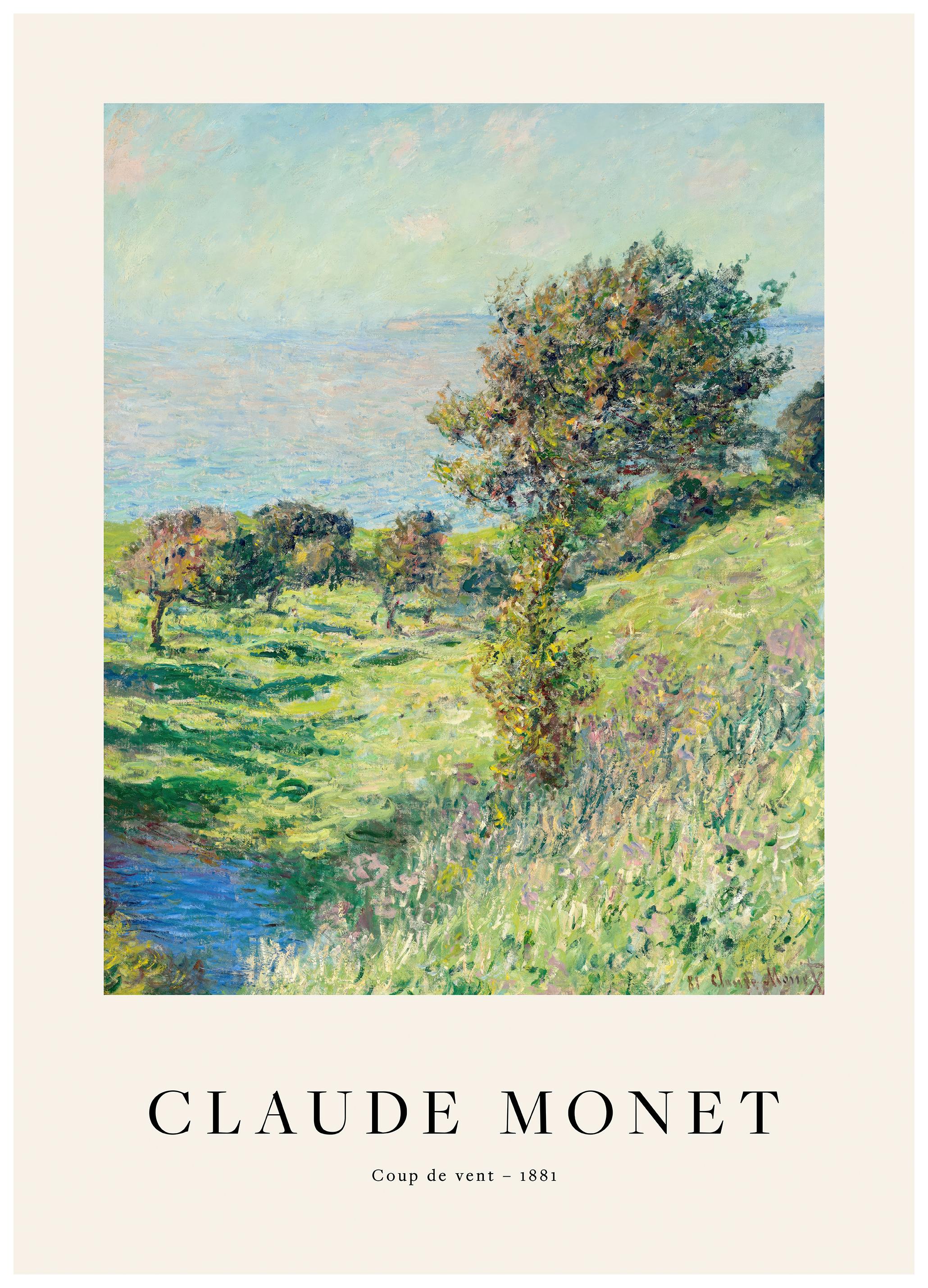 Monet - Coup de vent Print (50x70 cm)- Monet Posters