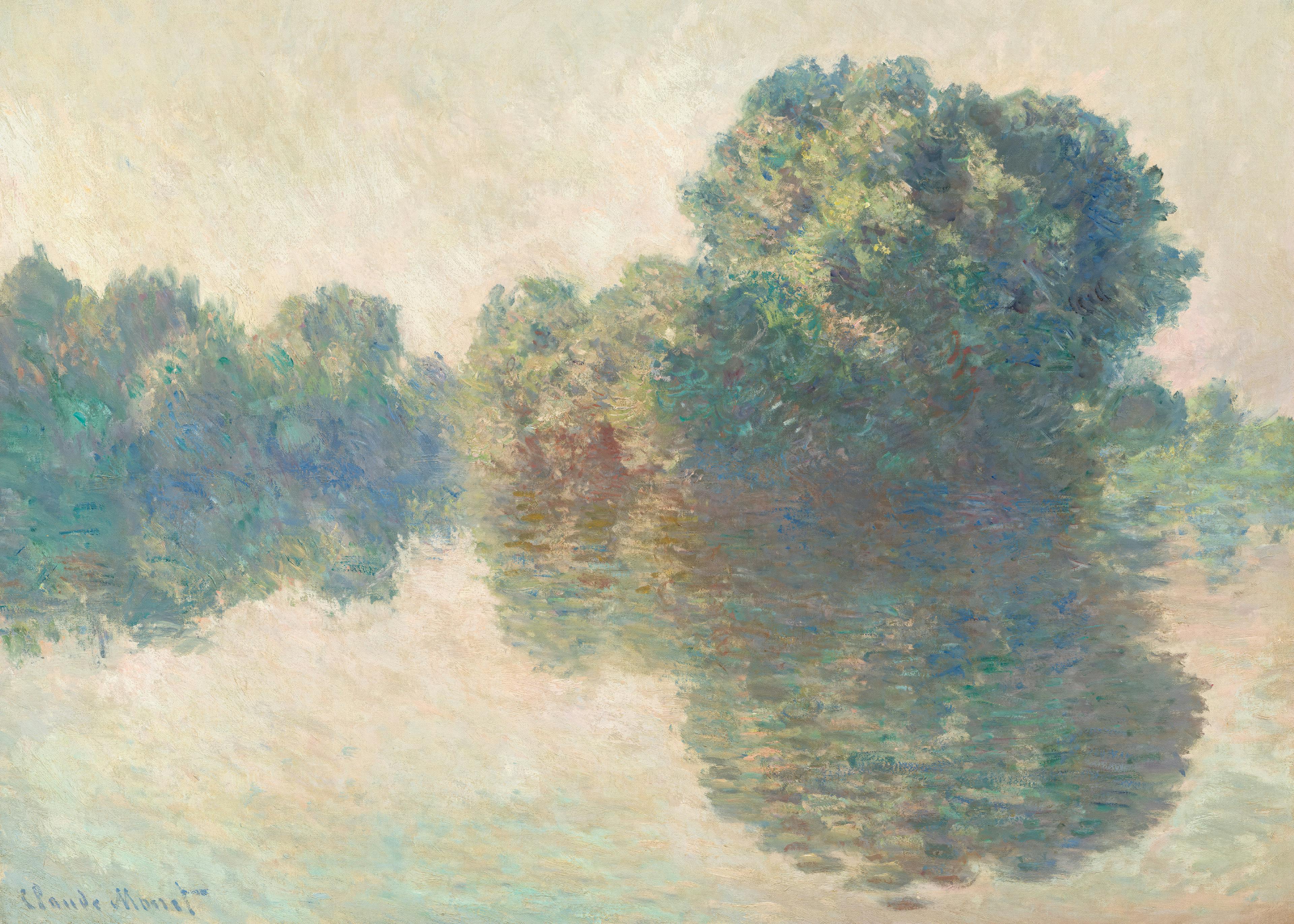 Monet - The Seine at Giverny Landscape Print 0