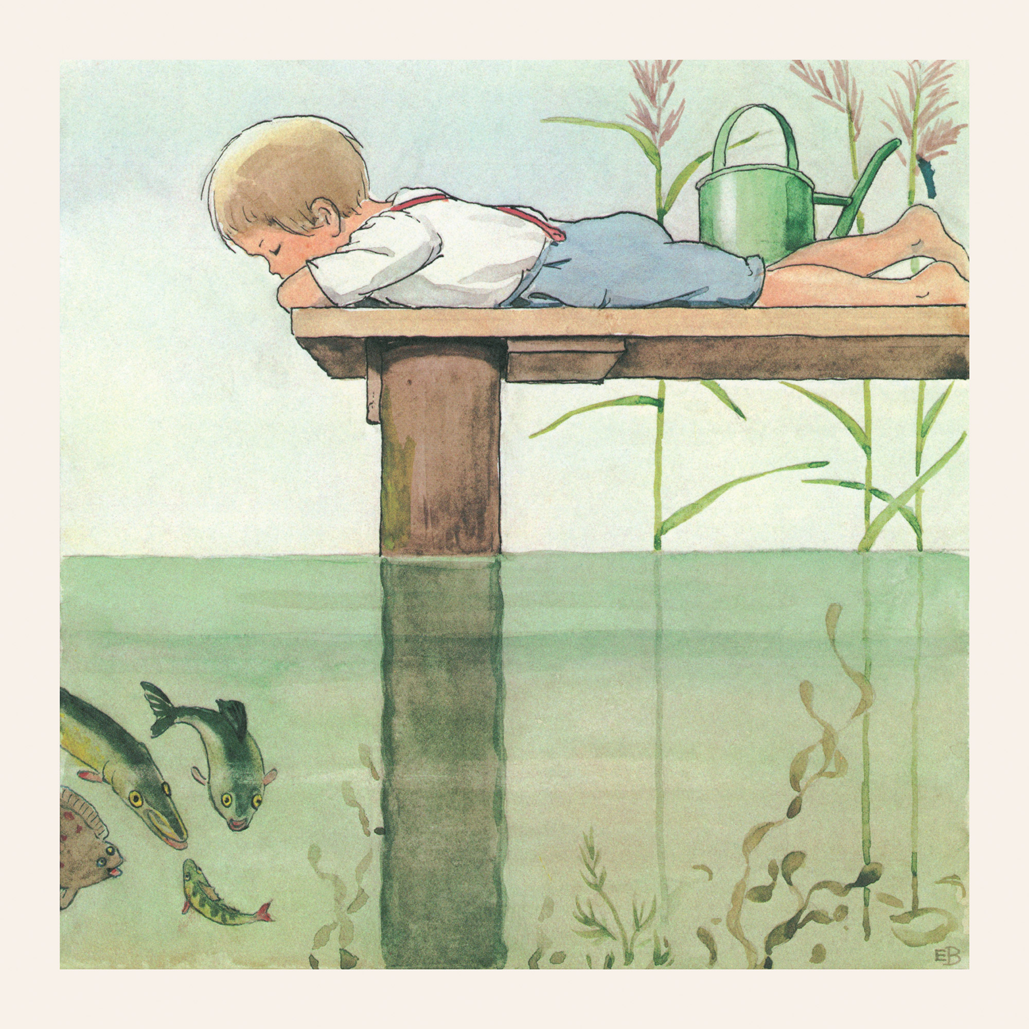 Póster Carl Larsson - The Lazy Corner | Arte clásico en desenio.es