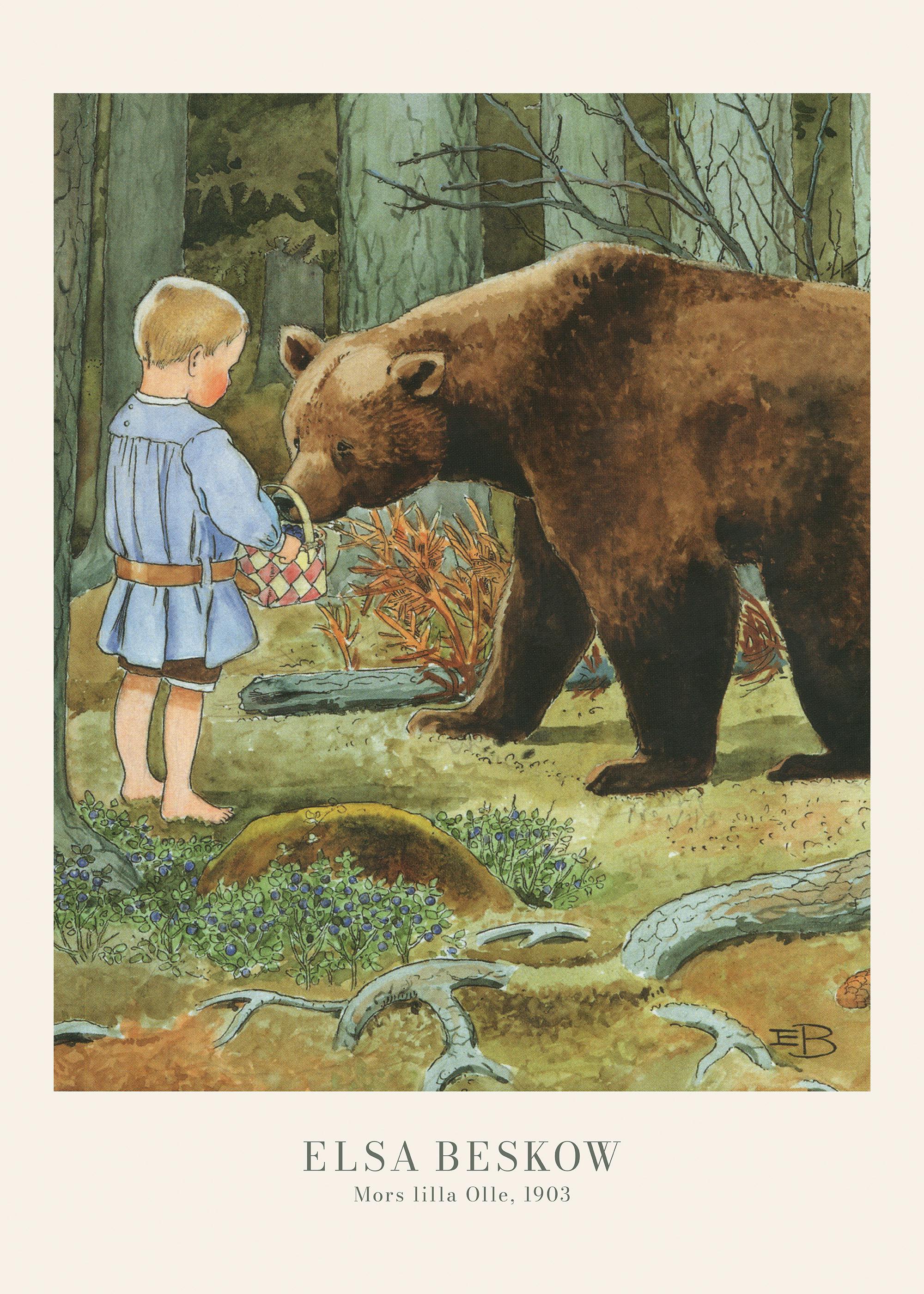 Elsa Beskow - Mother's little Olle Print 0