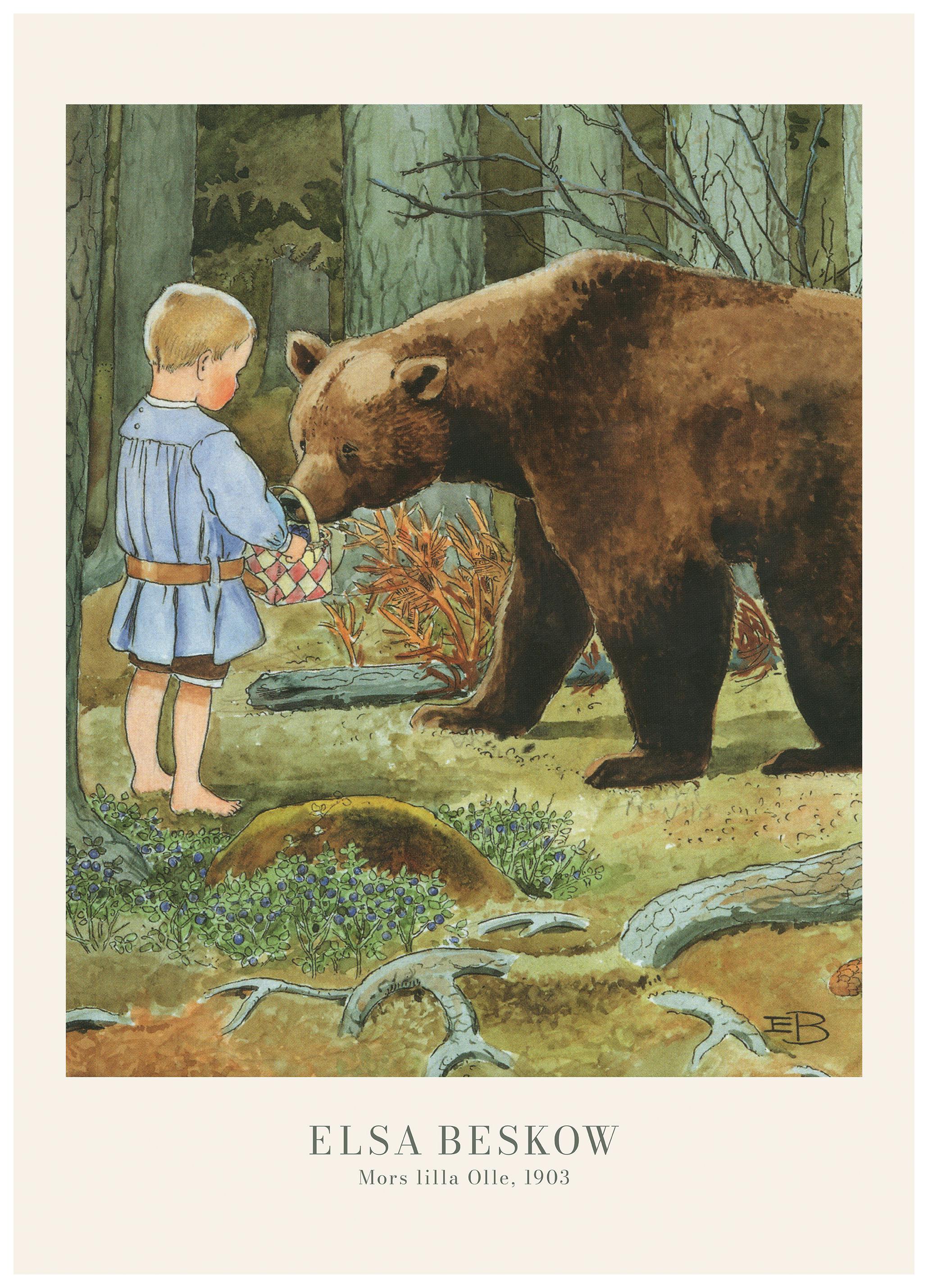 Elsa Beskow - Mother's little Olle Poster (30x40 cm)