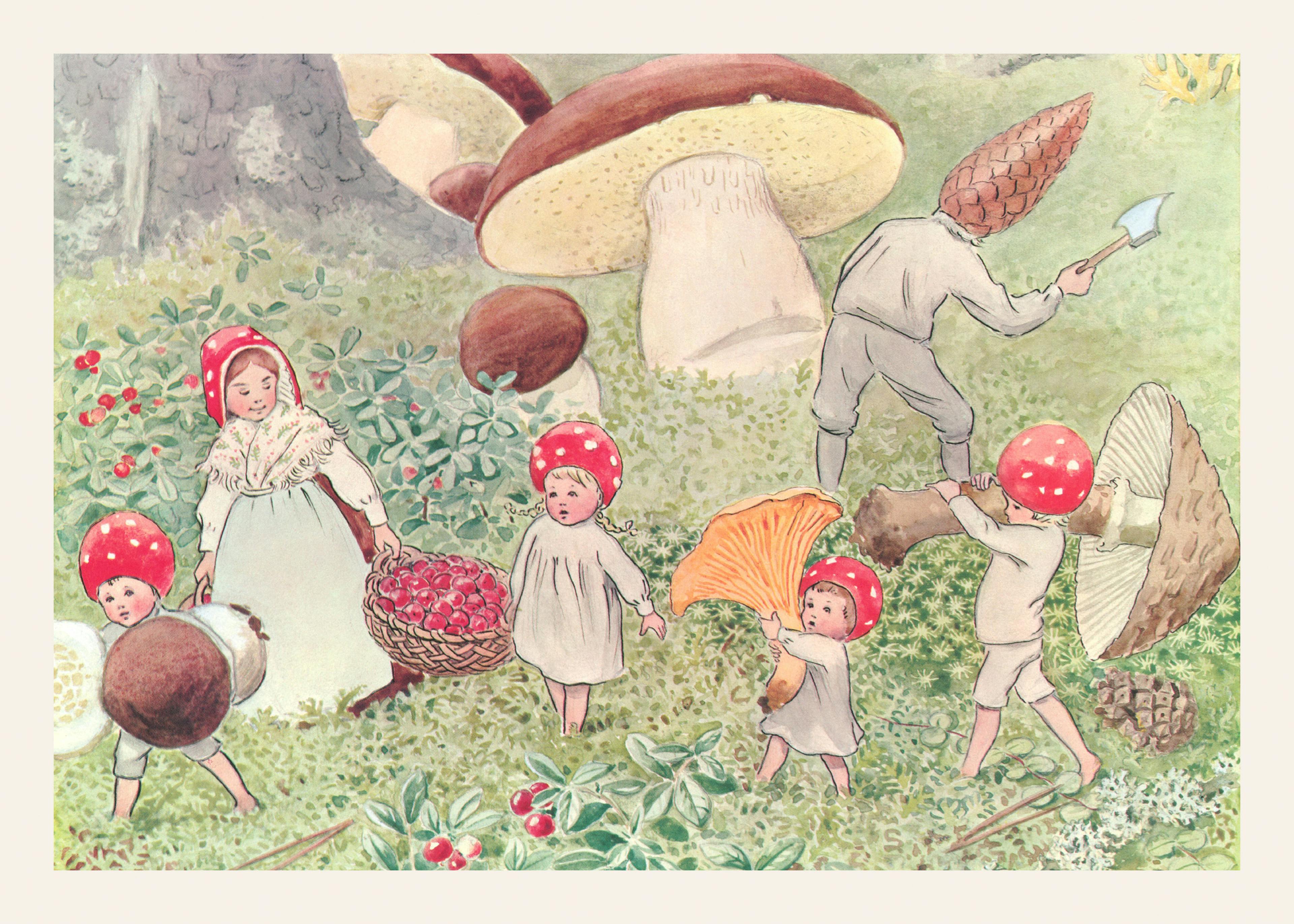 Elsa Beskow - Children of the Forest No3 Print 0