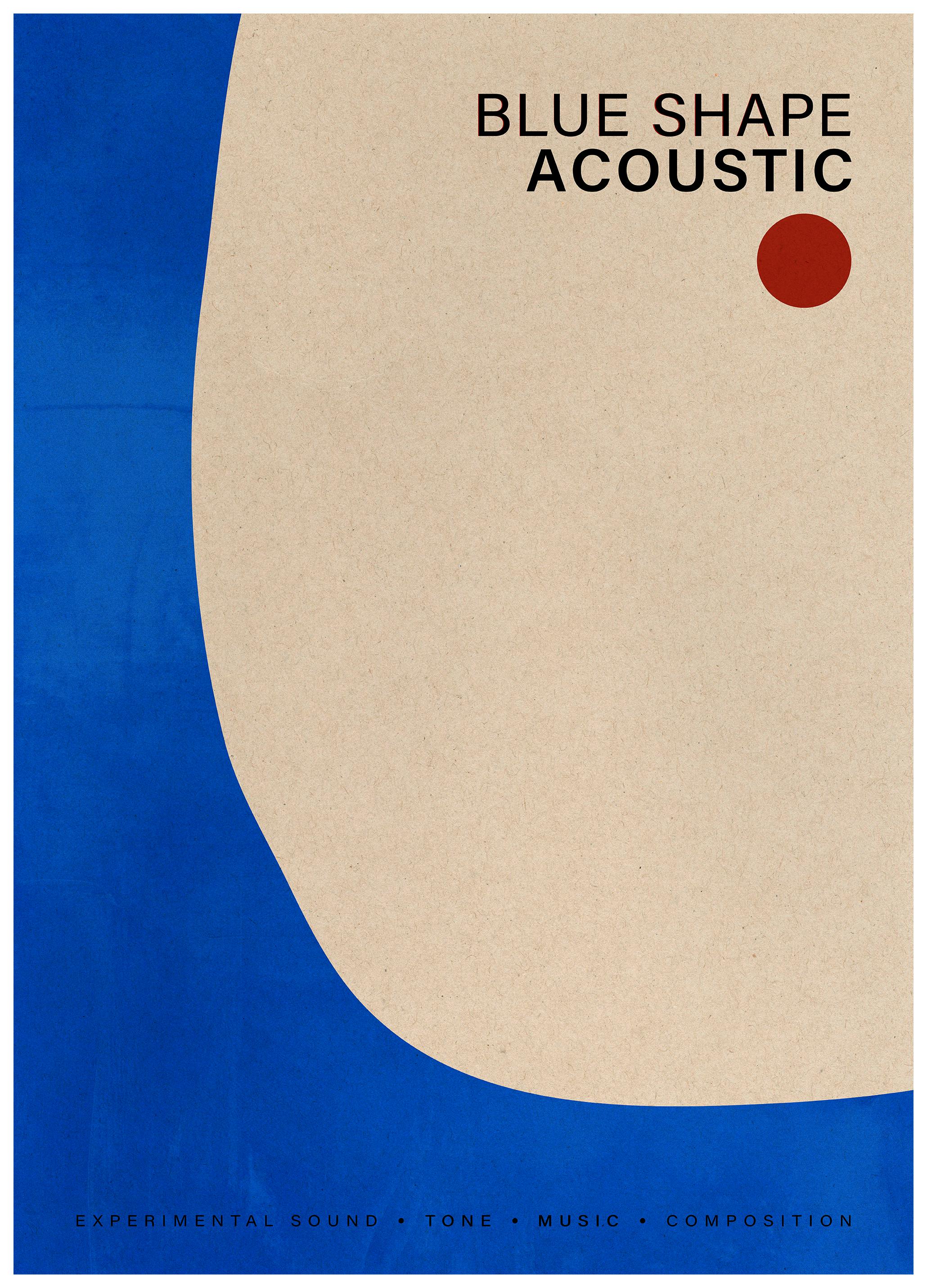 Prints - Blue Shape Acoustic Print (30x40 cm) - Abstract art prints