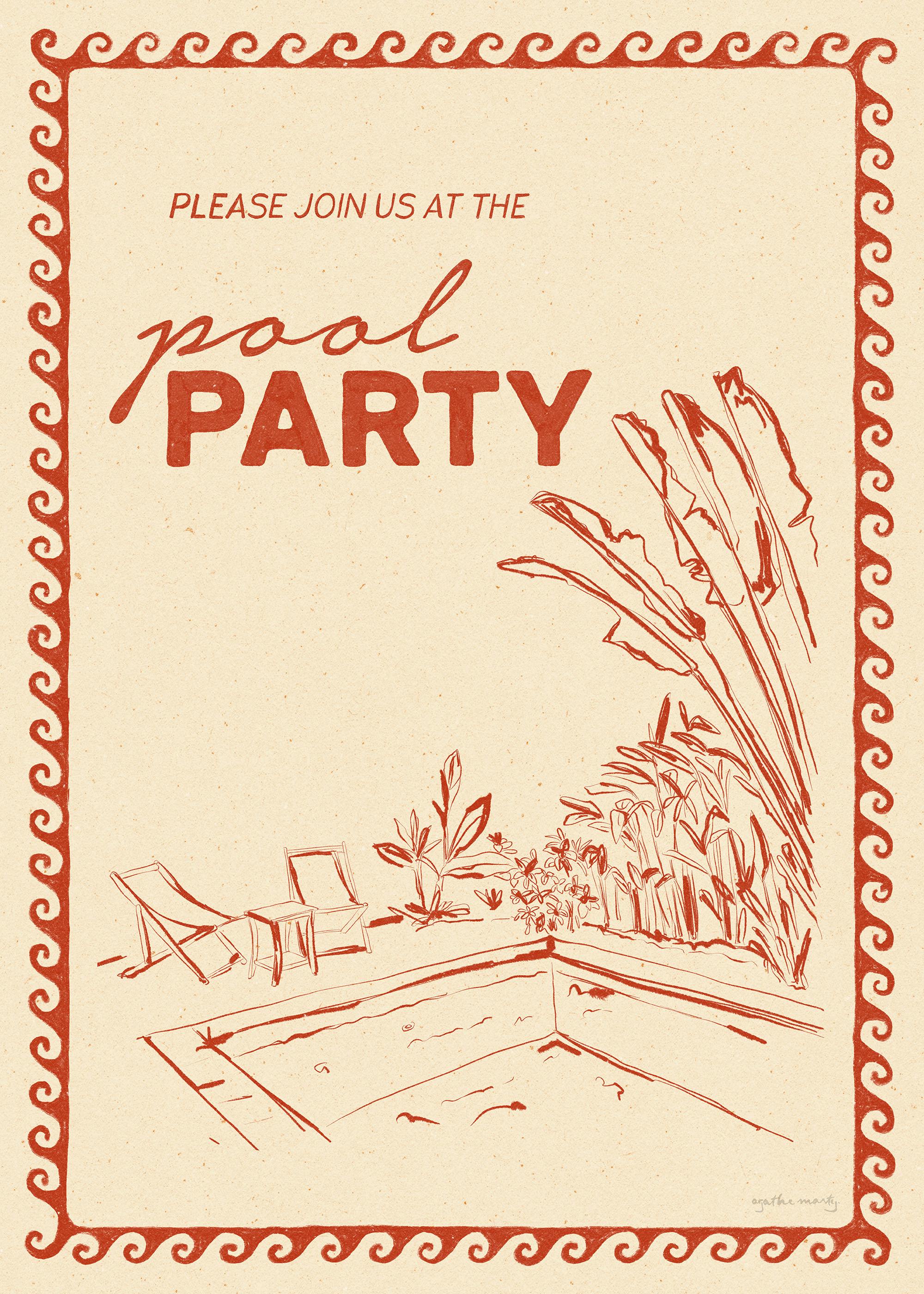 Agathe Marty - Pool Party Print 0