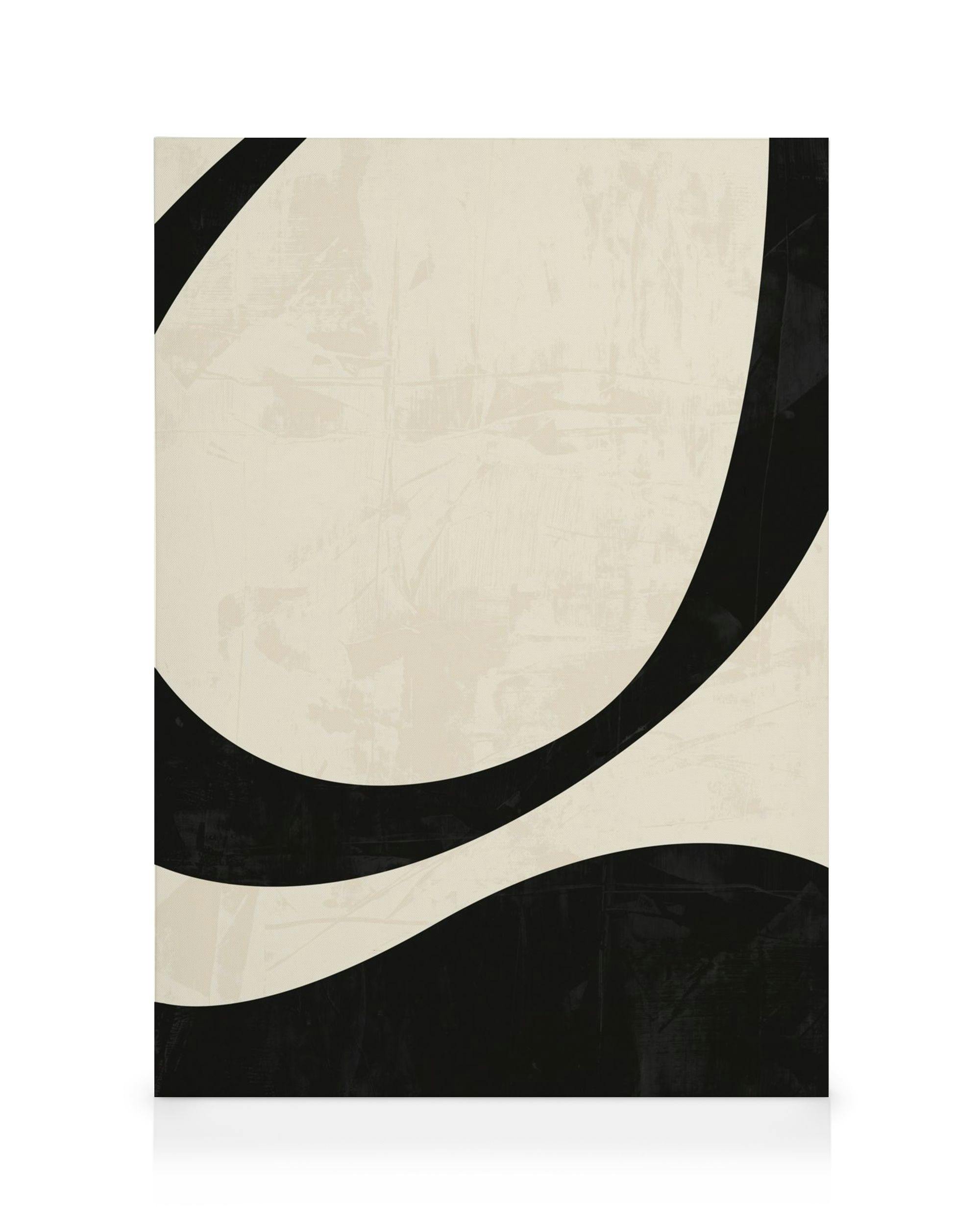 Black and Beige Centerpiece No2 Obraz na plátne (70x100 cm - Čierny rám)