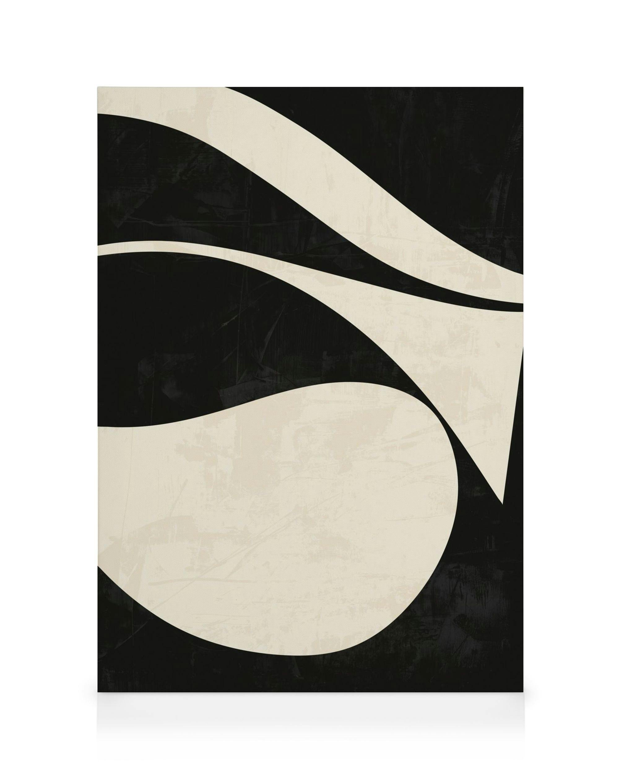 Canvas Prints Black and Beige Centerpiece No1 Canvas print (50x70 cm - Black Frame)