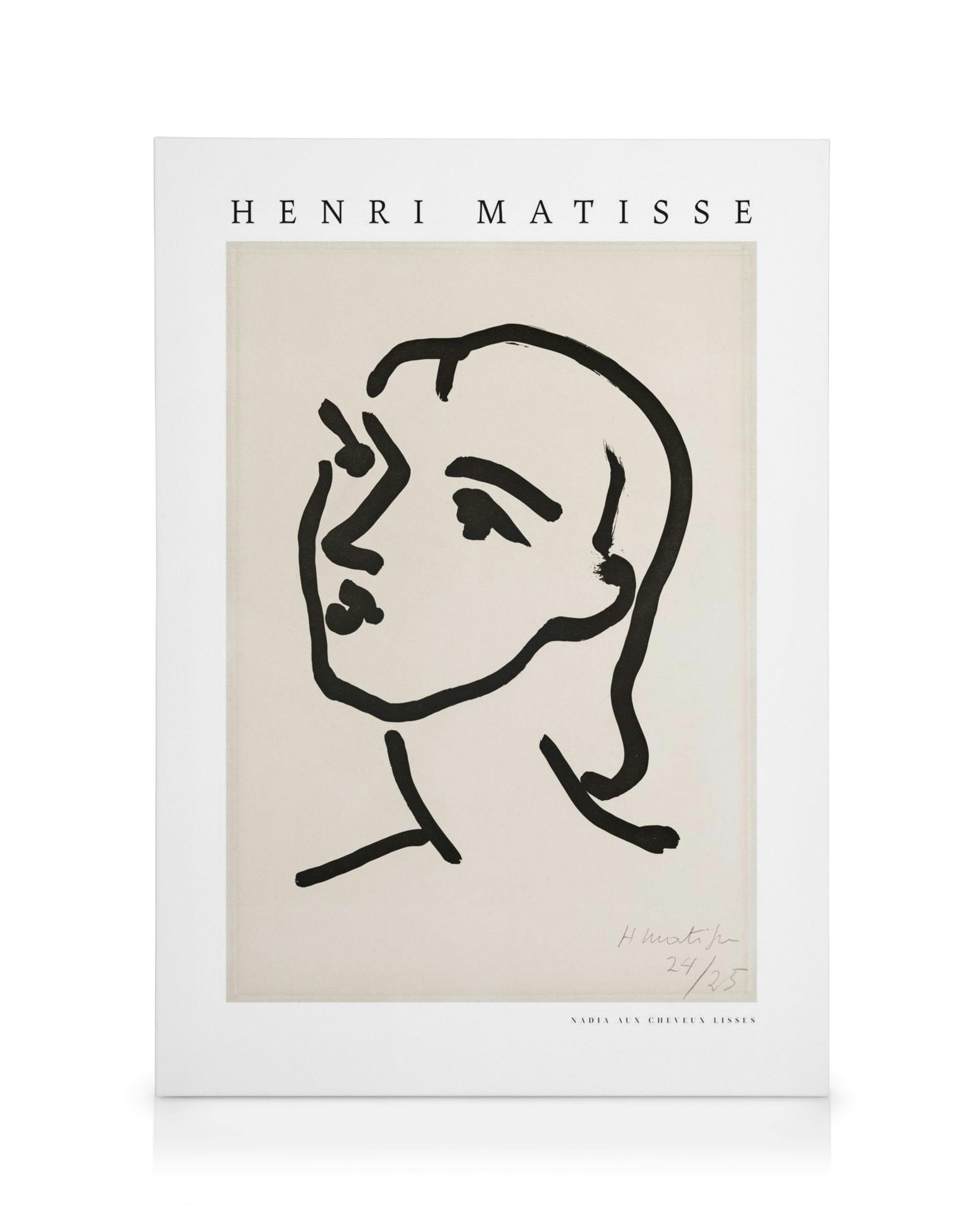 Canvas Prints Matisse - Nadia Aux Cheveux Lisses Canvas print (100x140 cm)