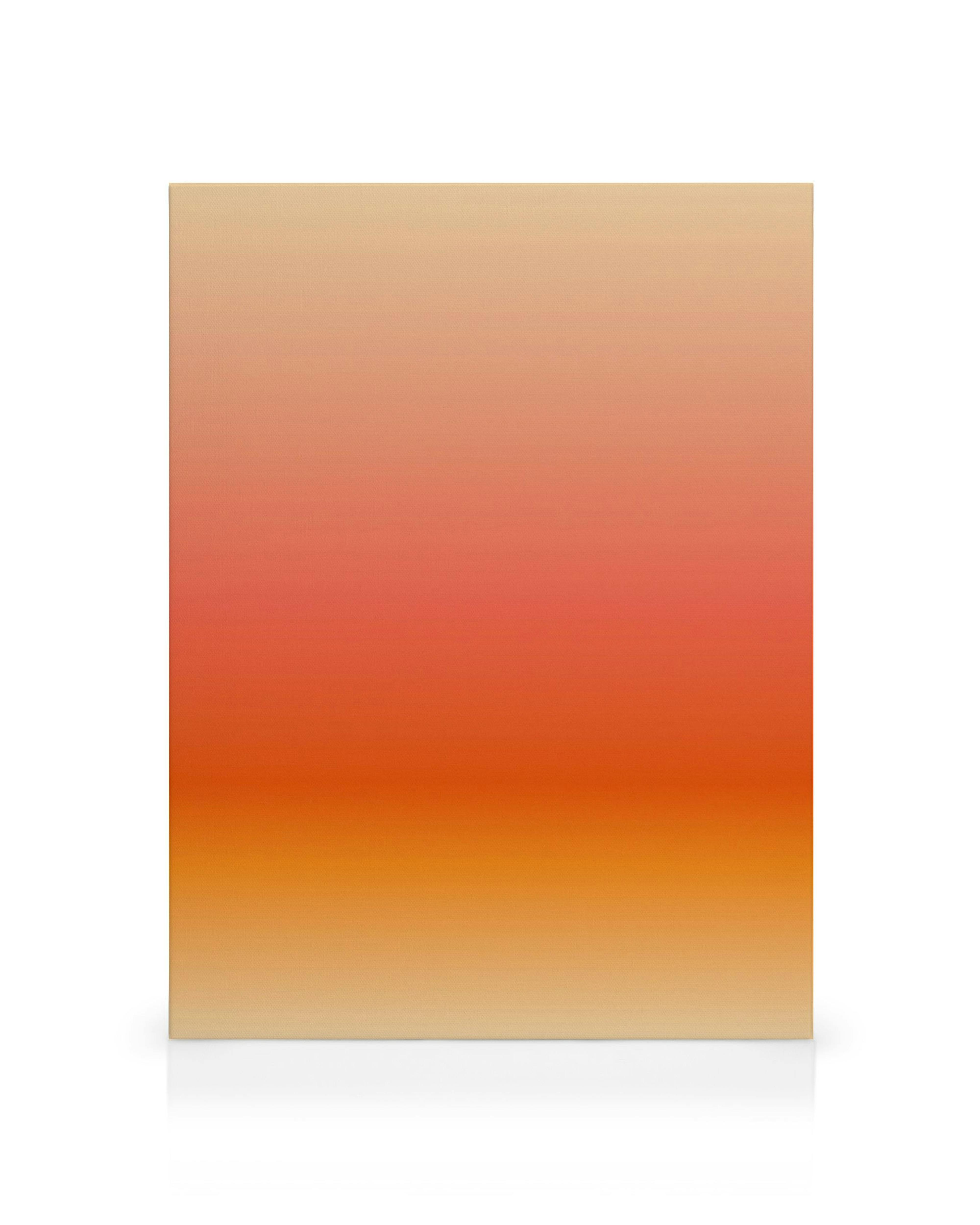 Tela Santa Monica Sunset com gradiente de laranja para vermelho escuro, imitando um pôr do sol vibrante.