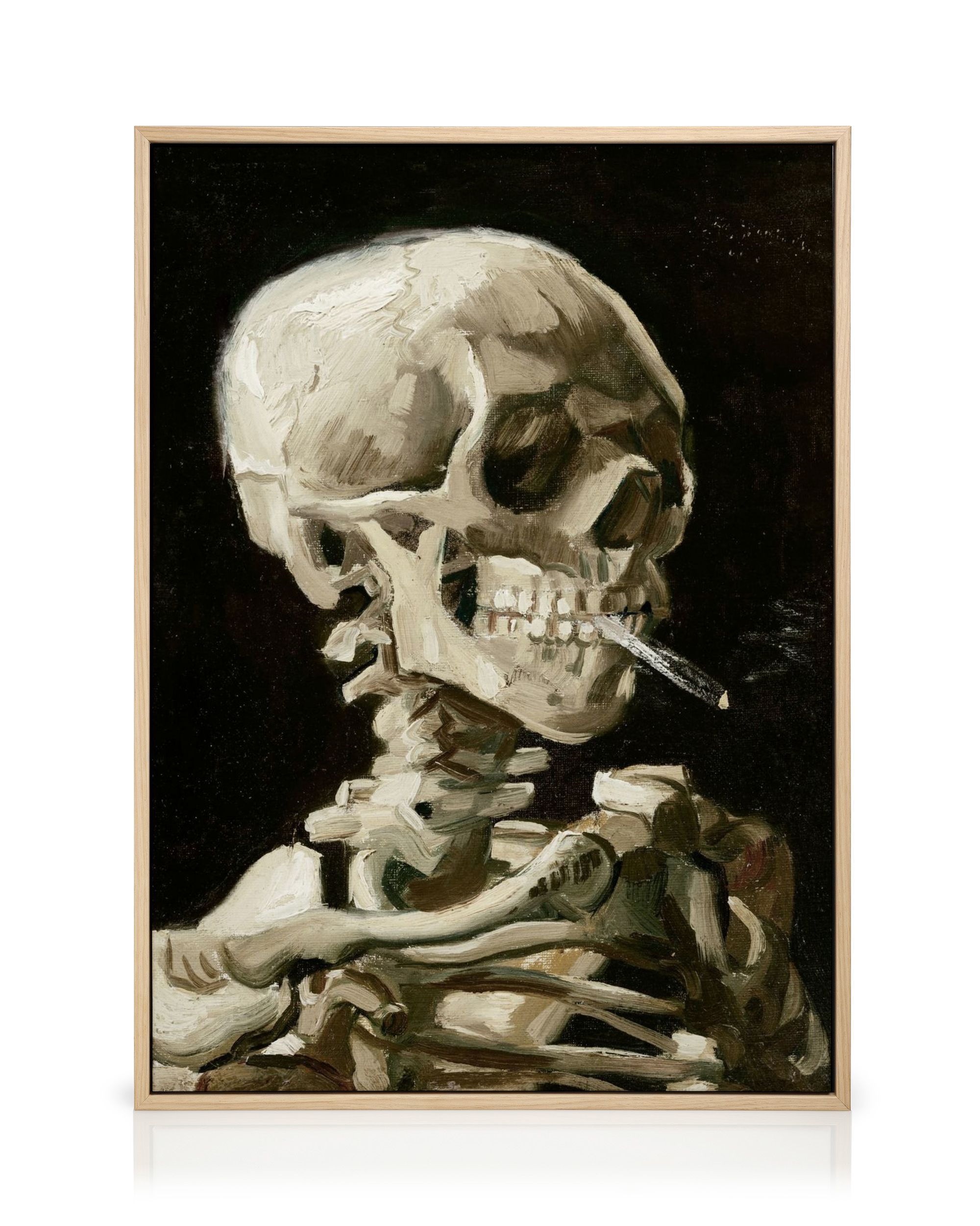 skeleton with cigarette painting Van Gogh