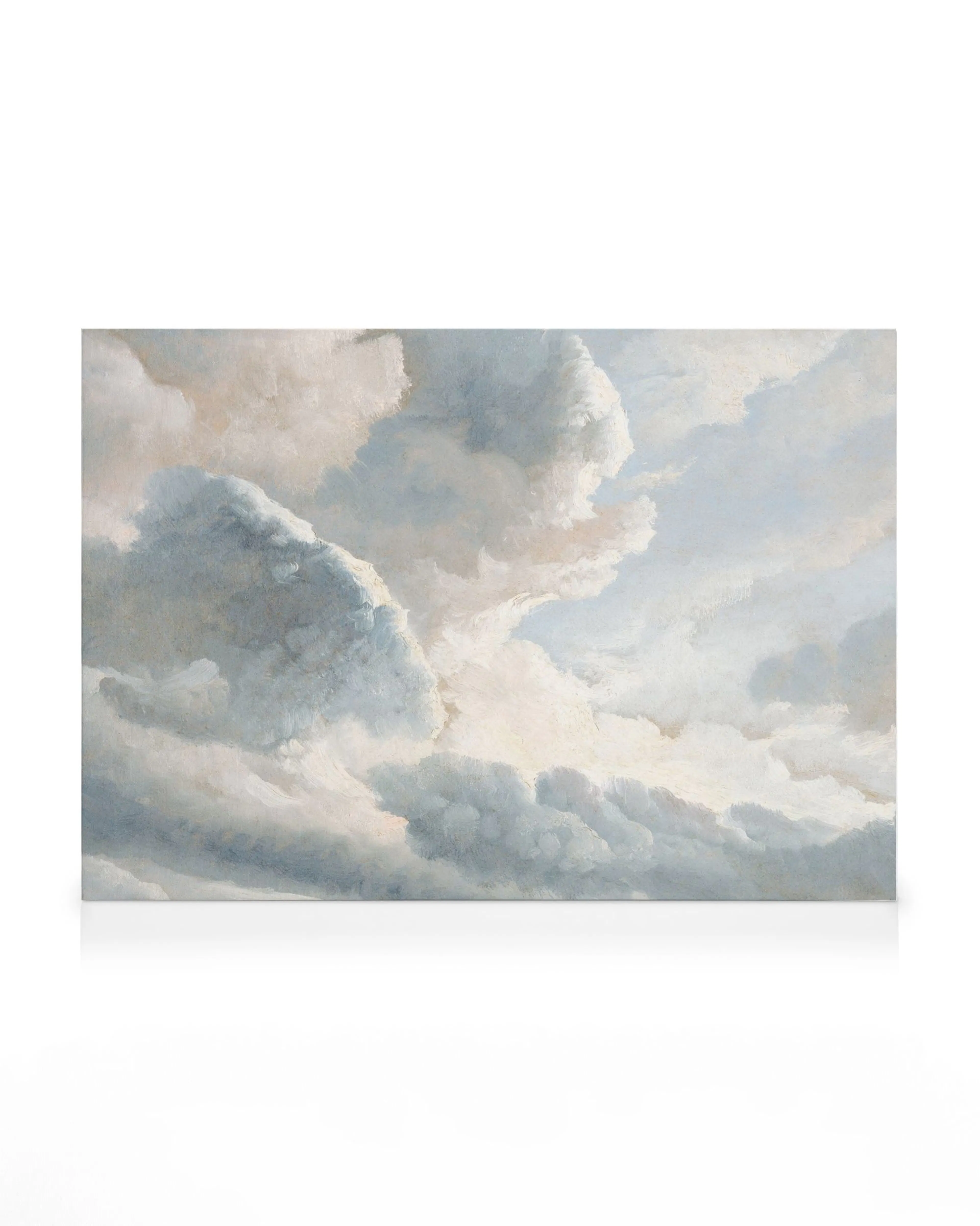 Toile de Simon Denis, Étude de nuages avec coucher de soleil près de Rome, ciel nuageux bleu et gris