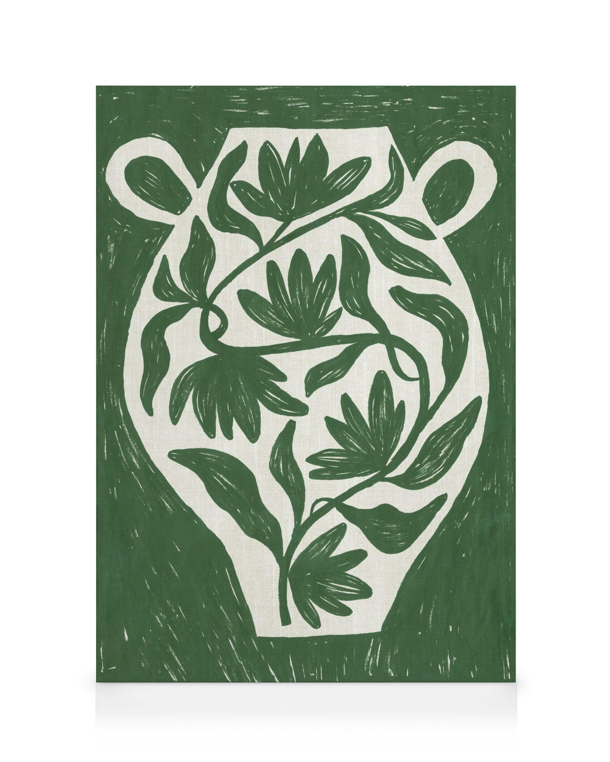 Canvas Prints Green Botanical Vase Canvas print (30x40 cm)