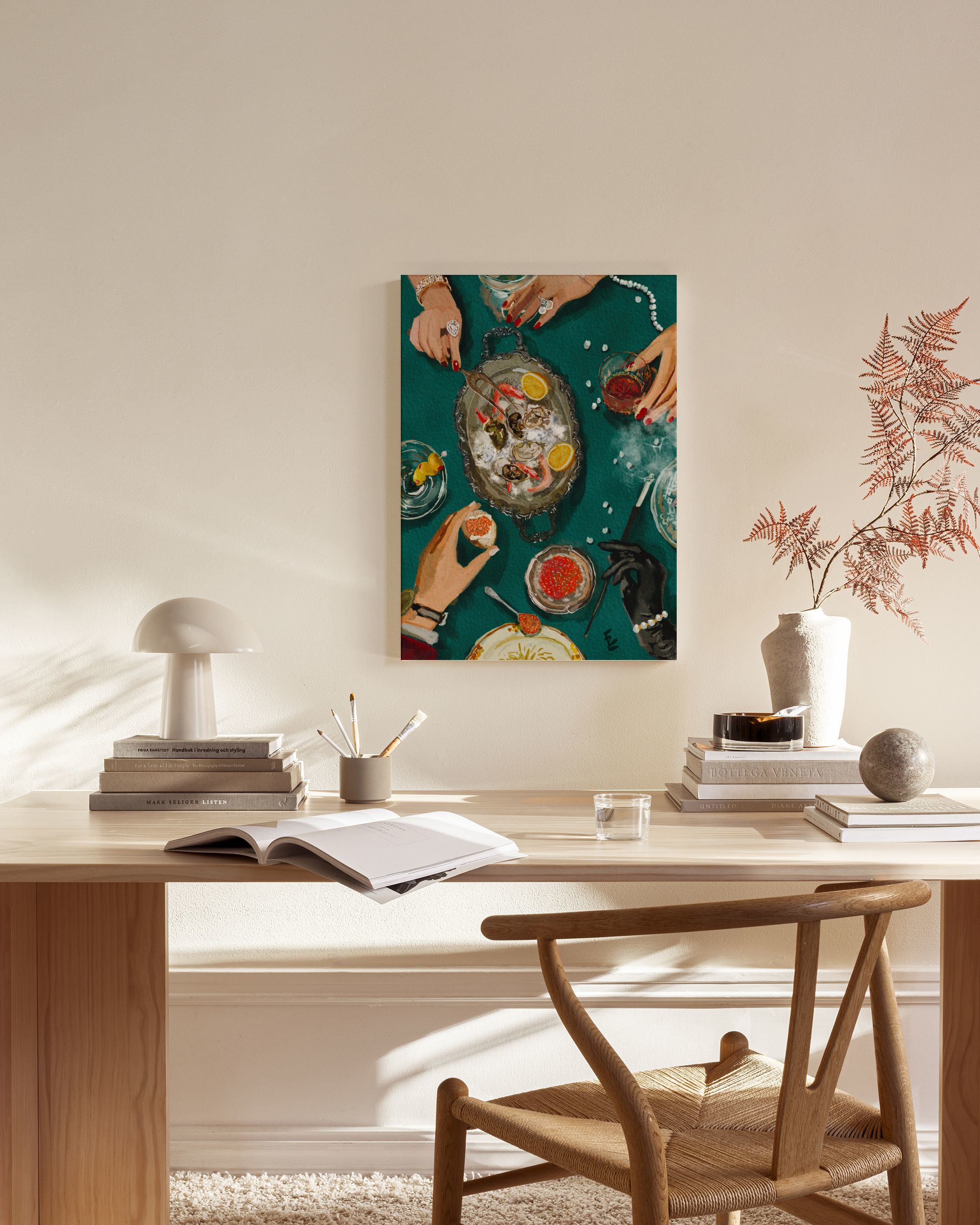 Luxury Dinner Canvas Print by Ekaterina Zagorska | Desenio