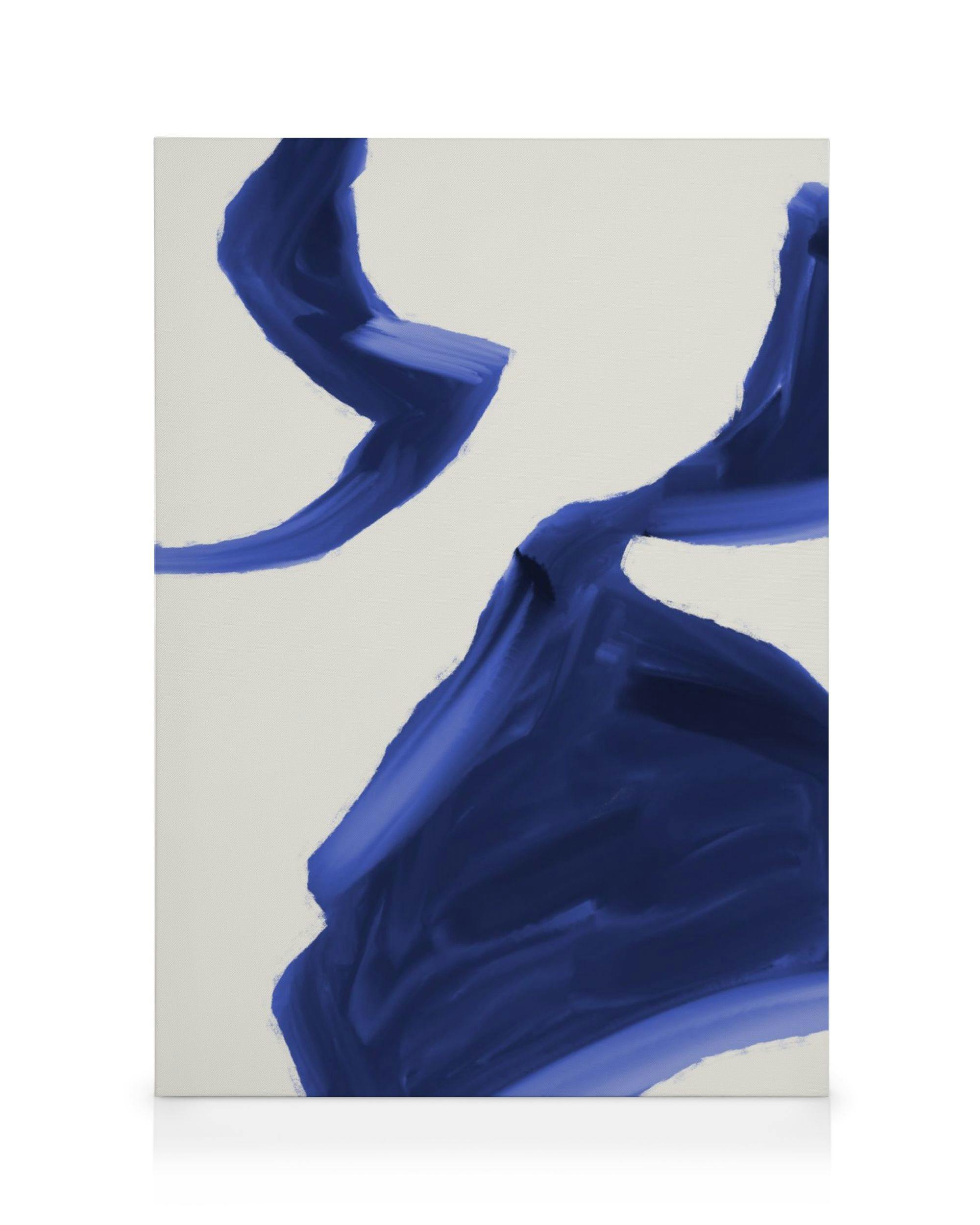 Canvas Prints Indigo Abstract No2 Canvas print (70x100 cm - Oak Frame)