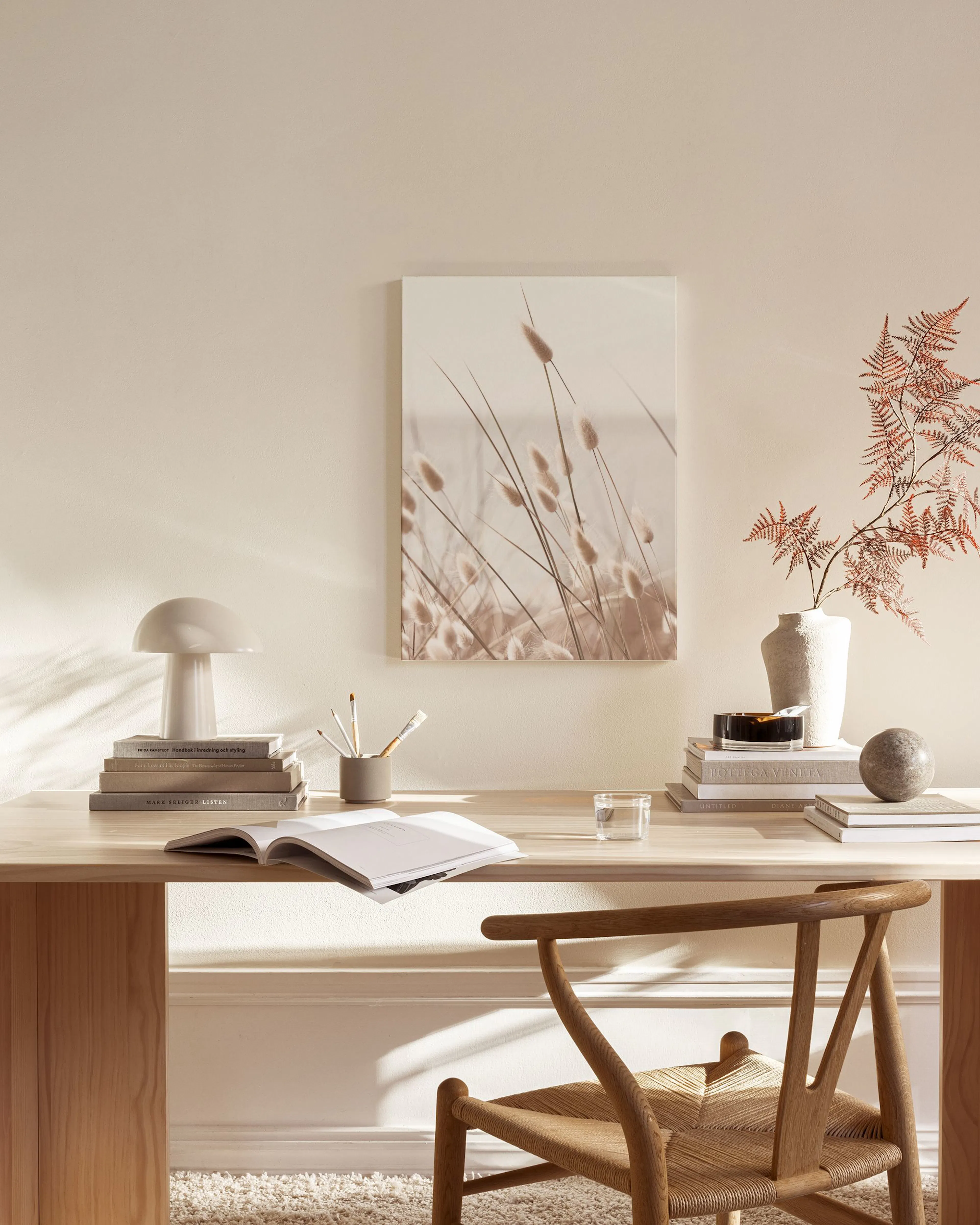 Tranh Thiên Nhiên Beige Grass by the Sea Canvas print