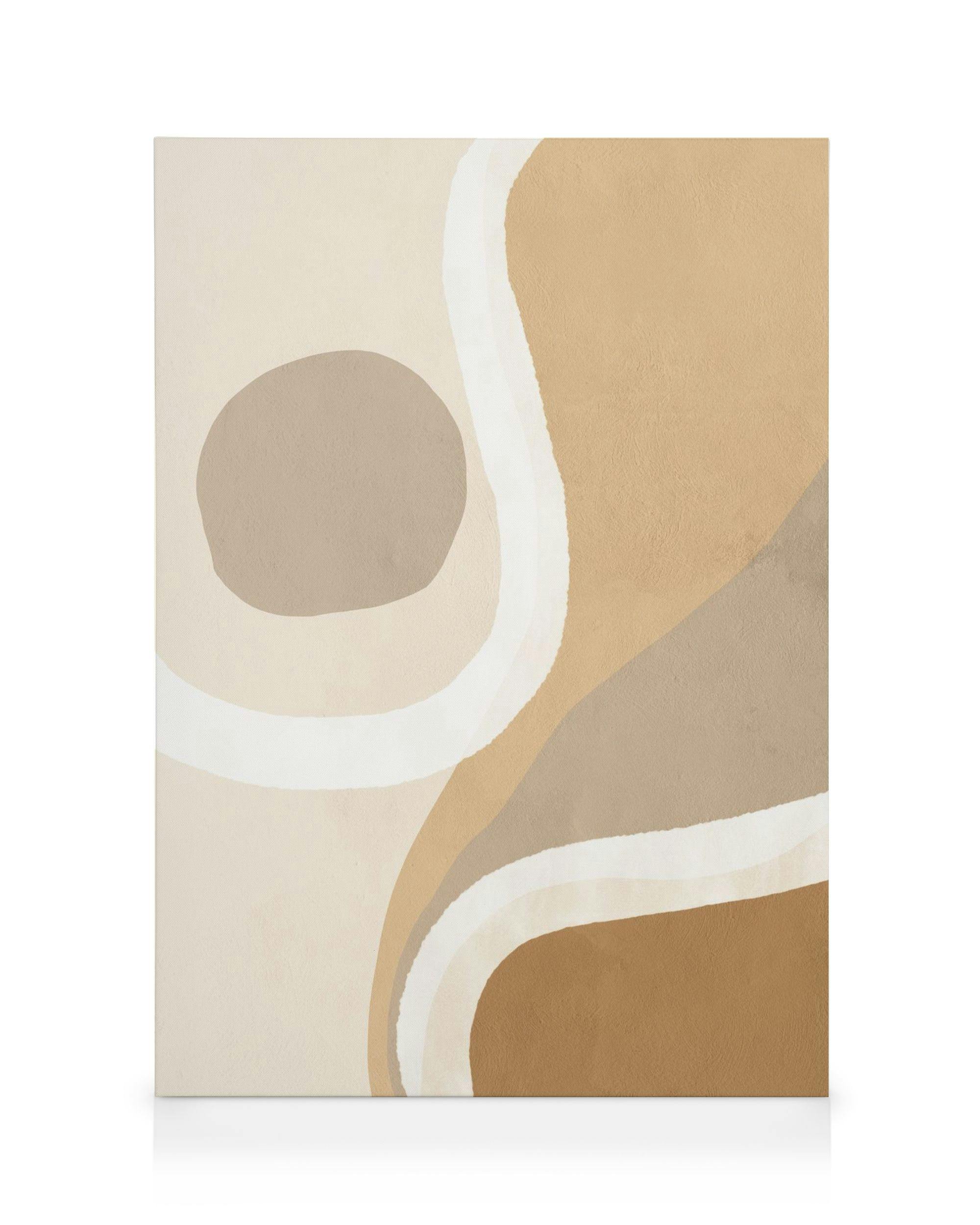 Canvas Prints Warm Shapes No1 Canvas print (100x140 cm - Oak Frame)