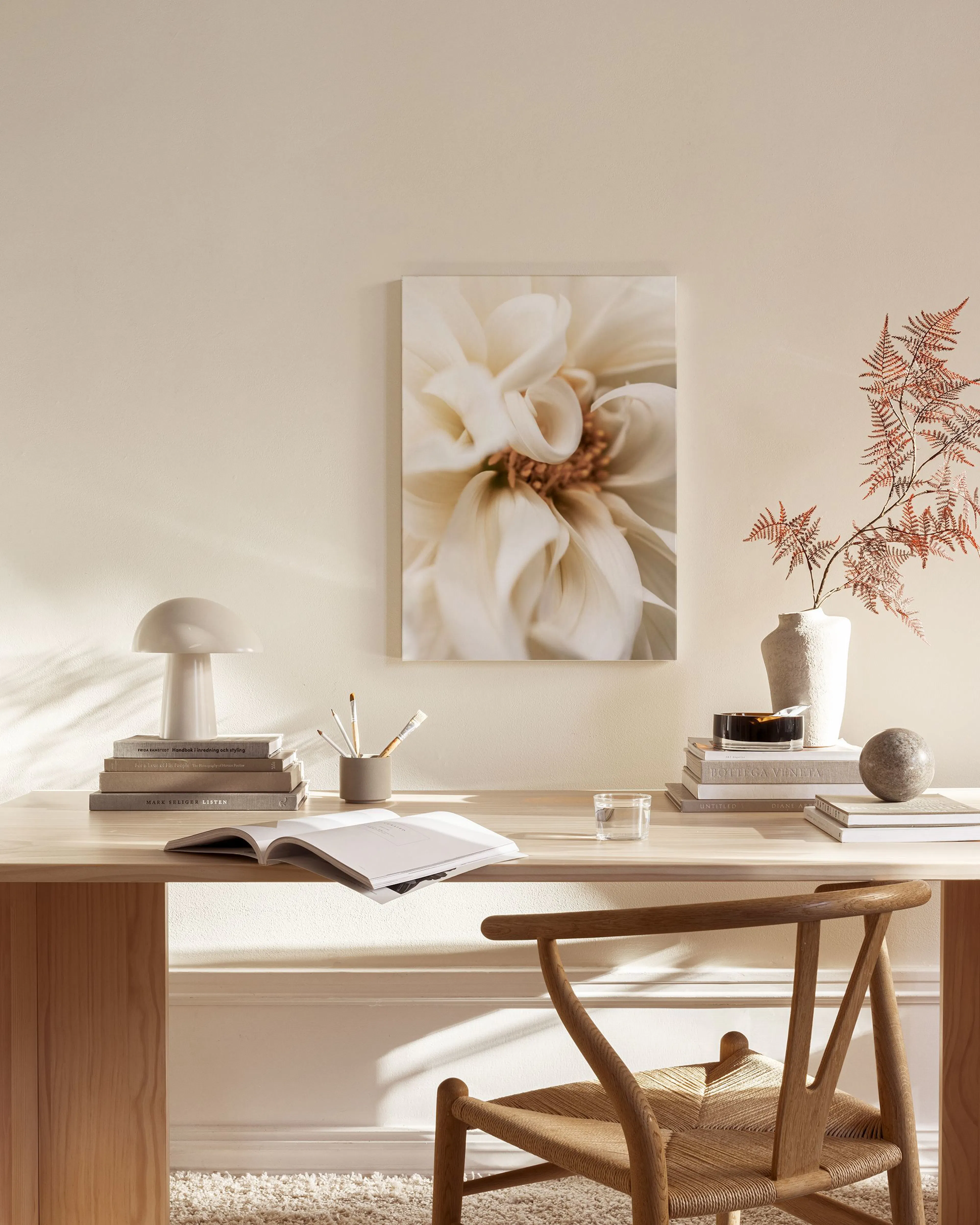 Tranh Botanical Warm Flower No1 Canvas print