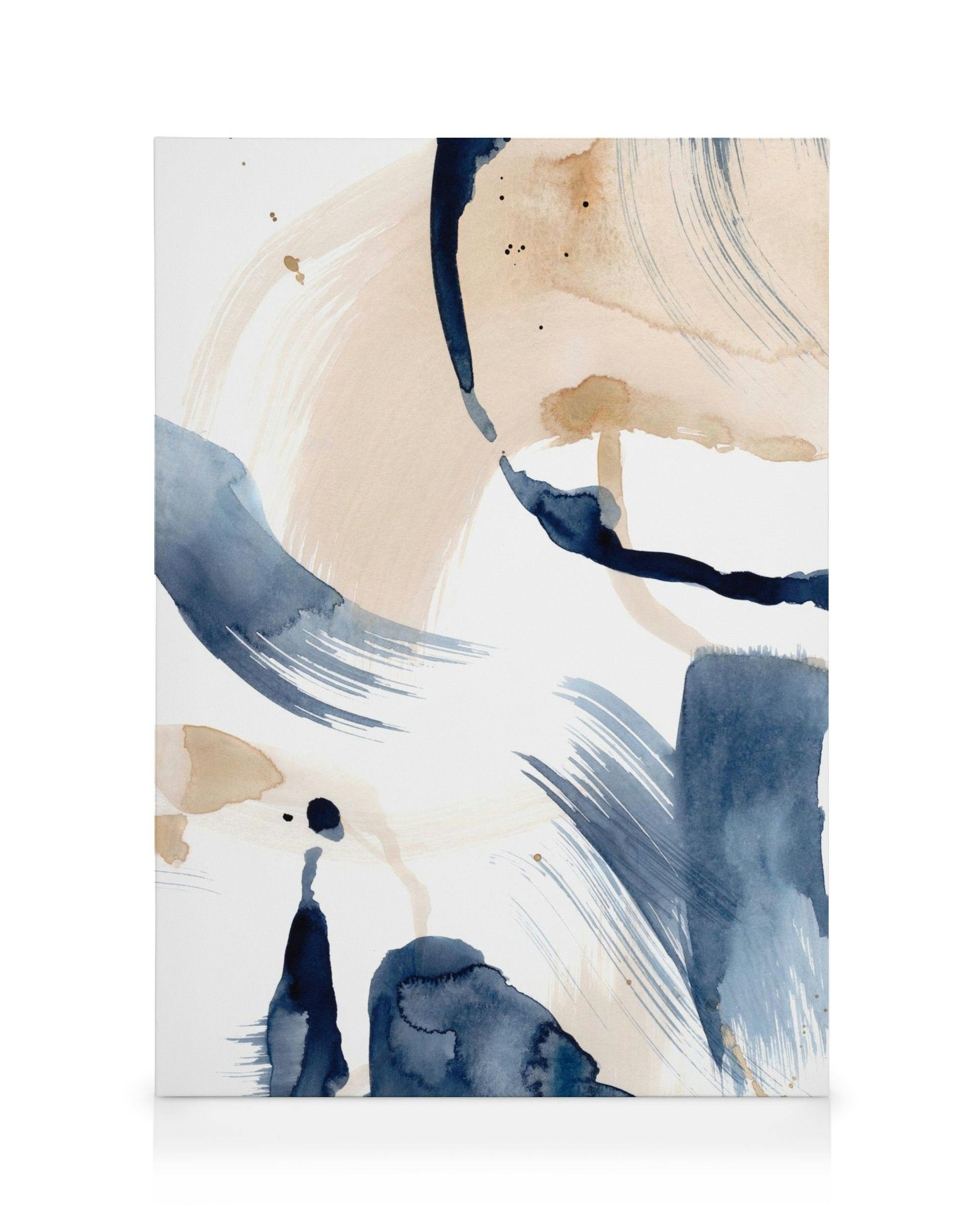 Canvas Prints Abstract Blue Brushes No2 Canvas print (50x70 cm)