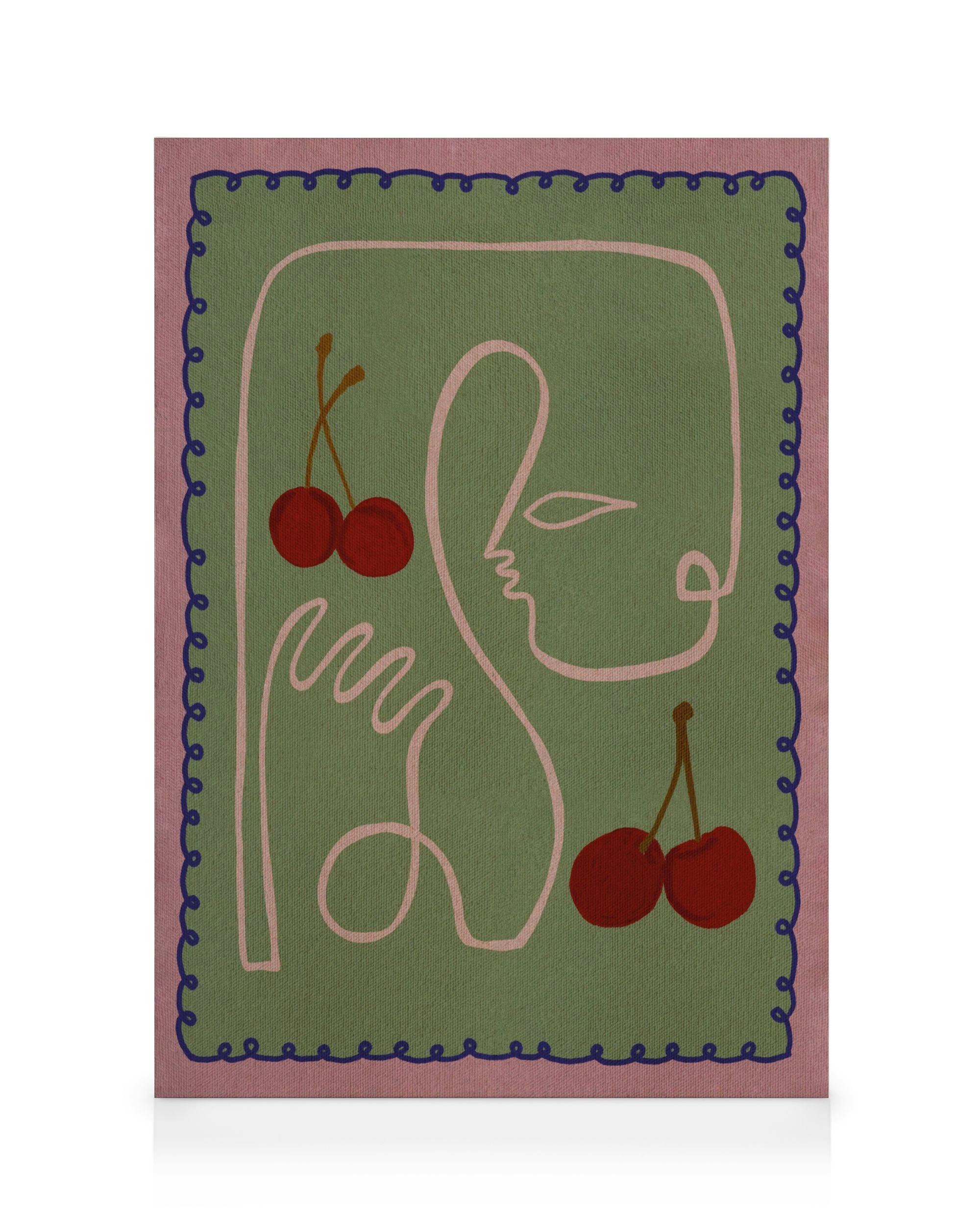 Canvas Prints Shatha Al Dafai - Fruit Fiesta 5 Canvas print (30x40 cm - Oak Frame)