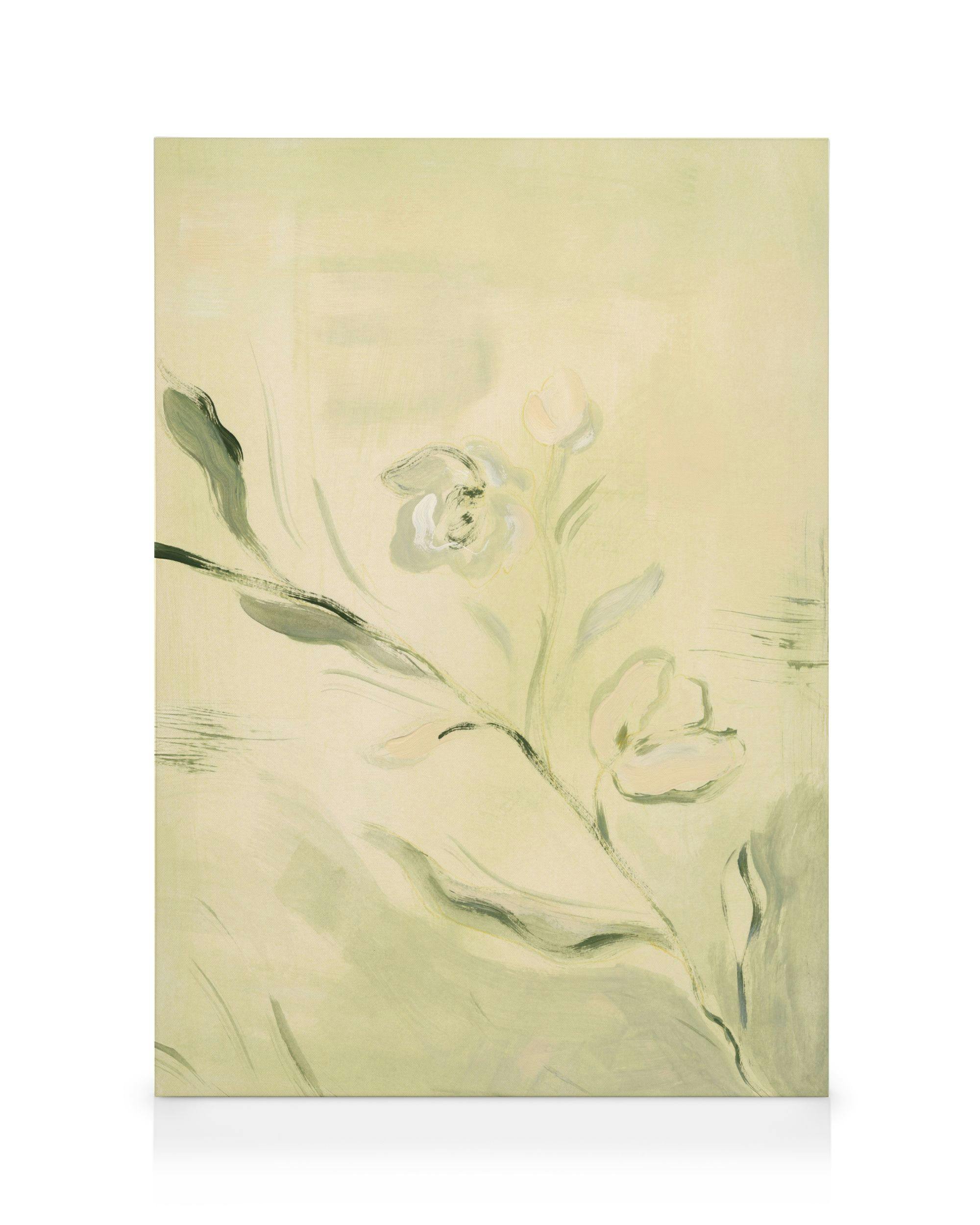 Fading Florals No2 Lienzo (70x100 cm - Marco de roble)
