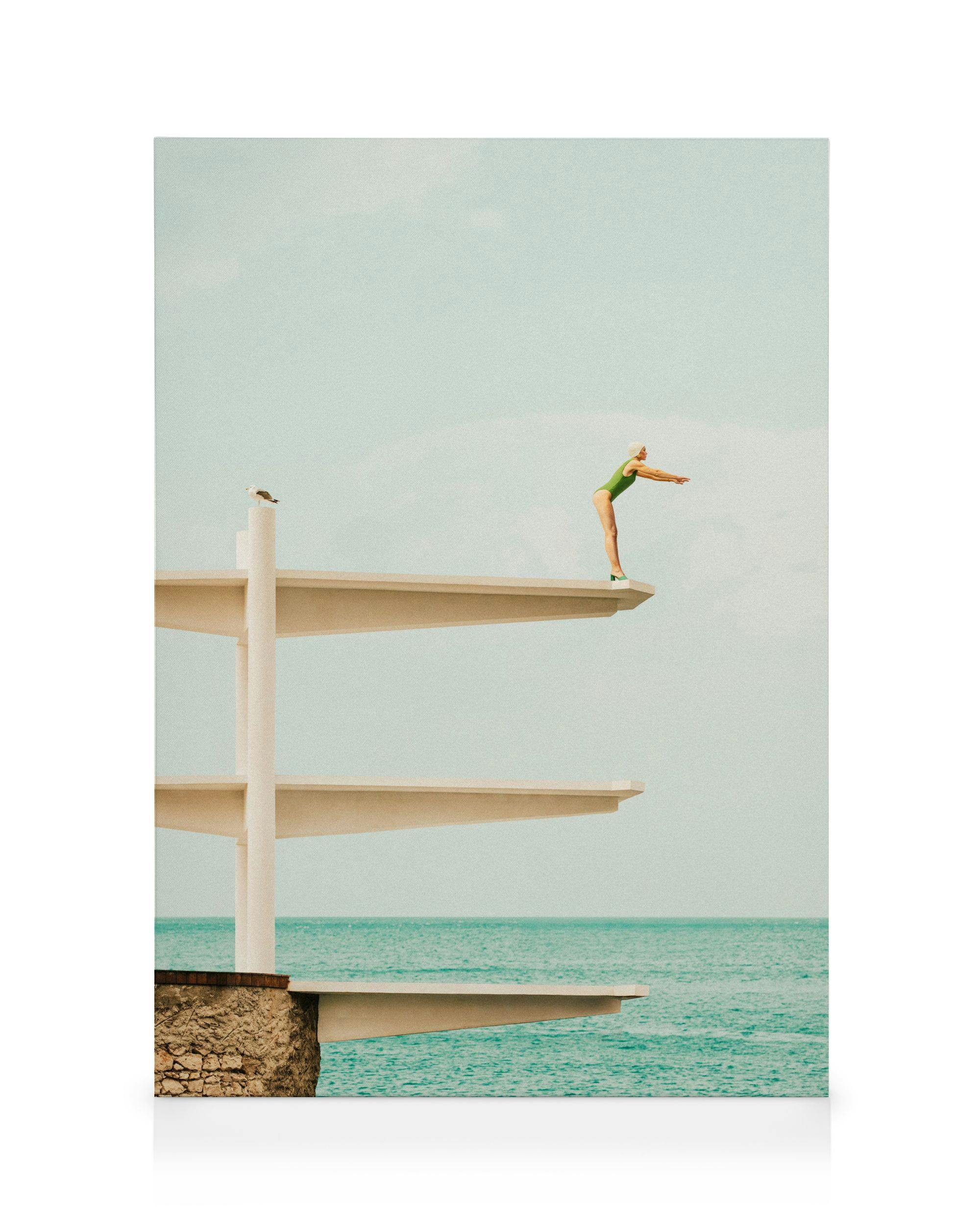 Canvas Prints Summer Height Canvas print (70x100 cm - Black Frame)