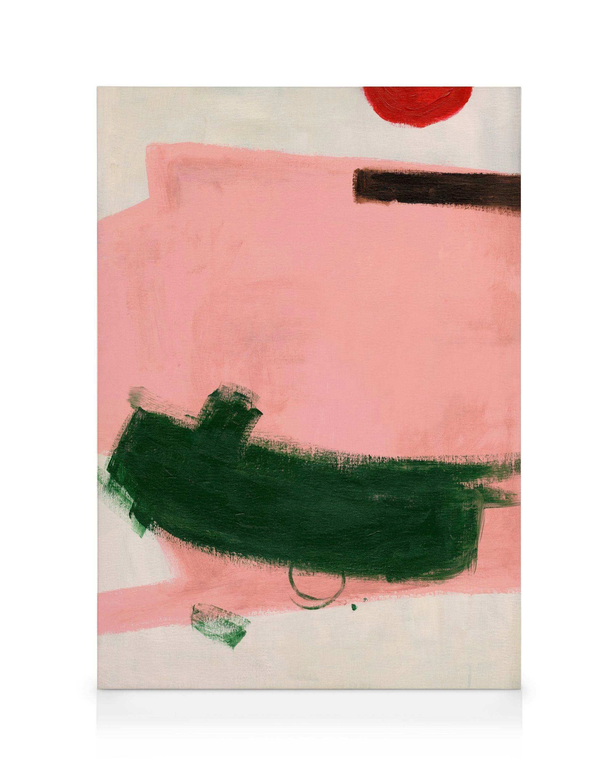 Obrazy na płótnie Green Strokes Obraz na płótnie (70x100 cm - Czarna ramka)