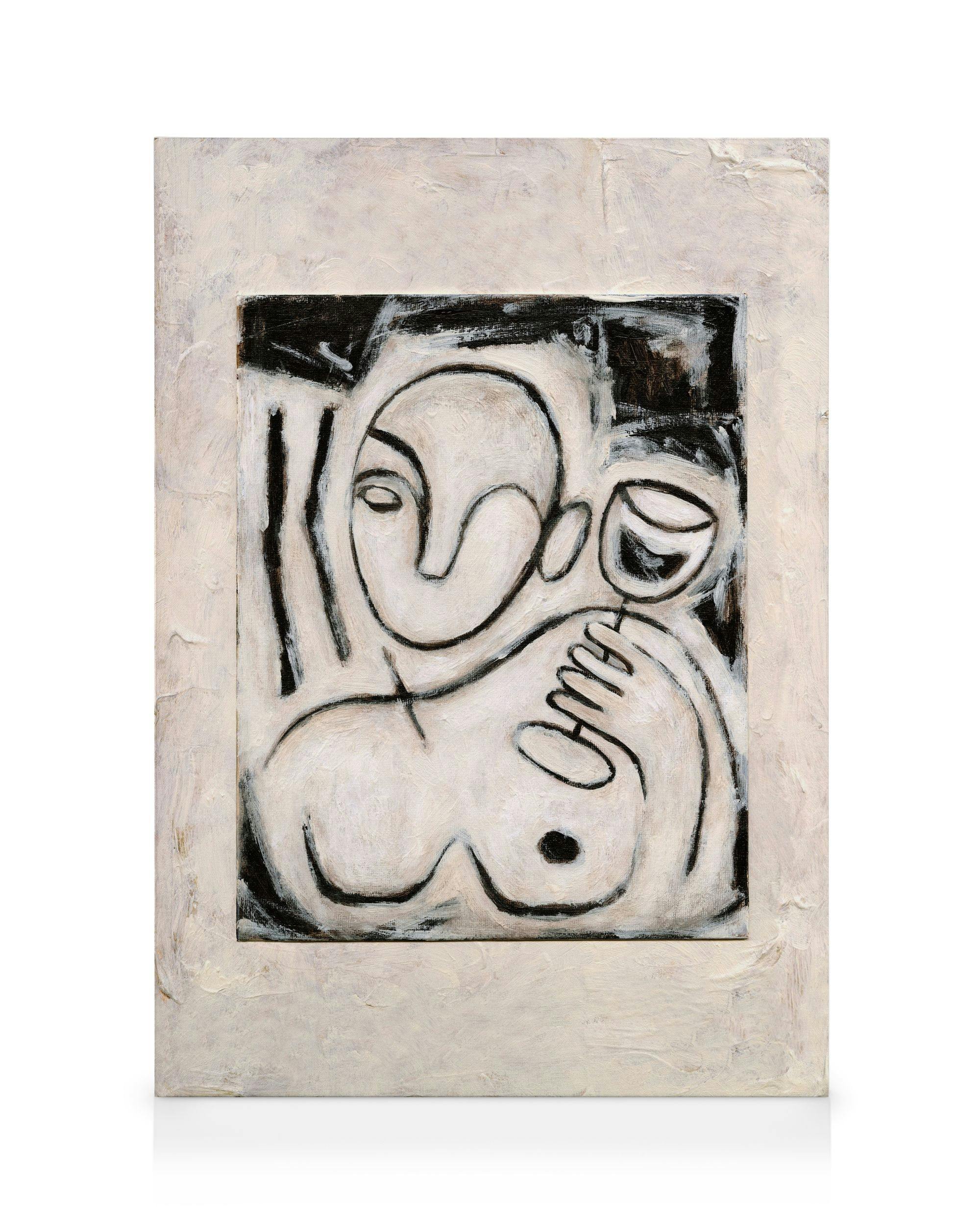 Obrazy na płótnie Whispers and Wine Obraz na płótnie (70x100 cm - Czarna ramka)